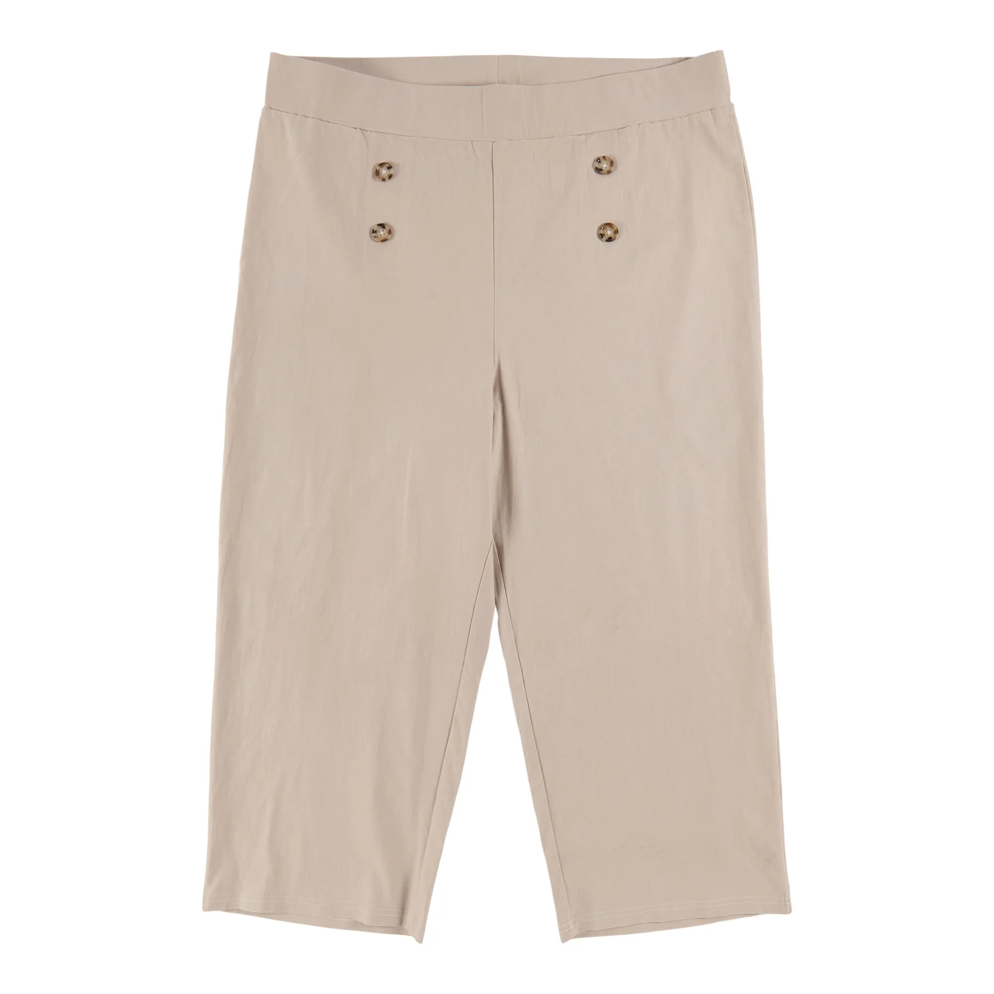 lily morgan Women's Plus Trend Edit Solid 4 Button Crop Pants sold by Giant Tiger product image thumbnail 2