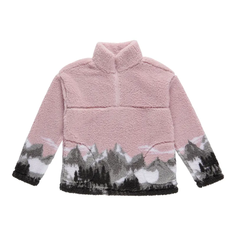 mySTYLE Women's Sherpa Border Print Zip Mock Sweater sold by Giant Tiger