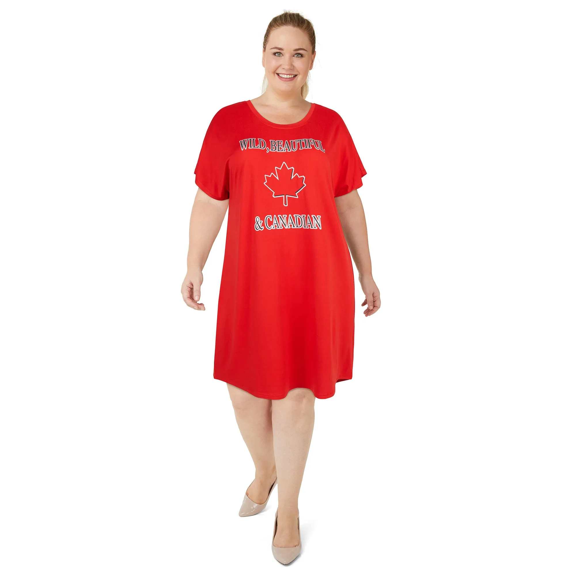 Canada EH! Women's Plus Canada Day Peachy Sleepshirt sold by Giant Tiger product image thumbnail 2