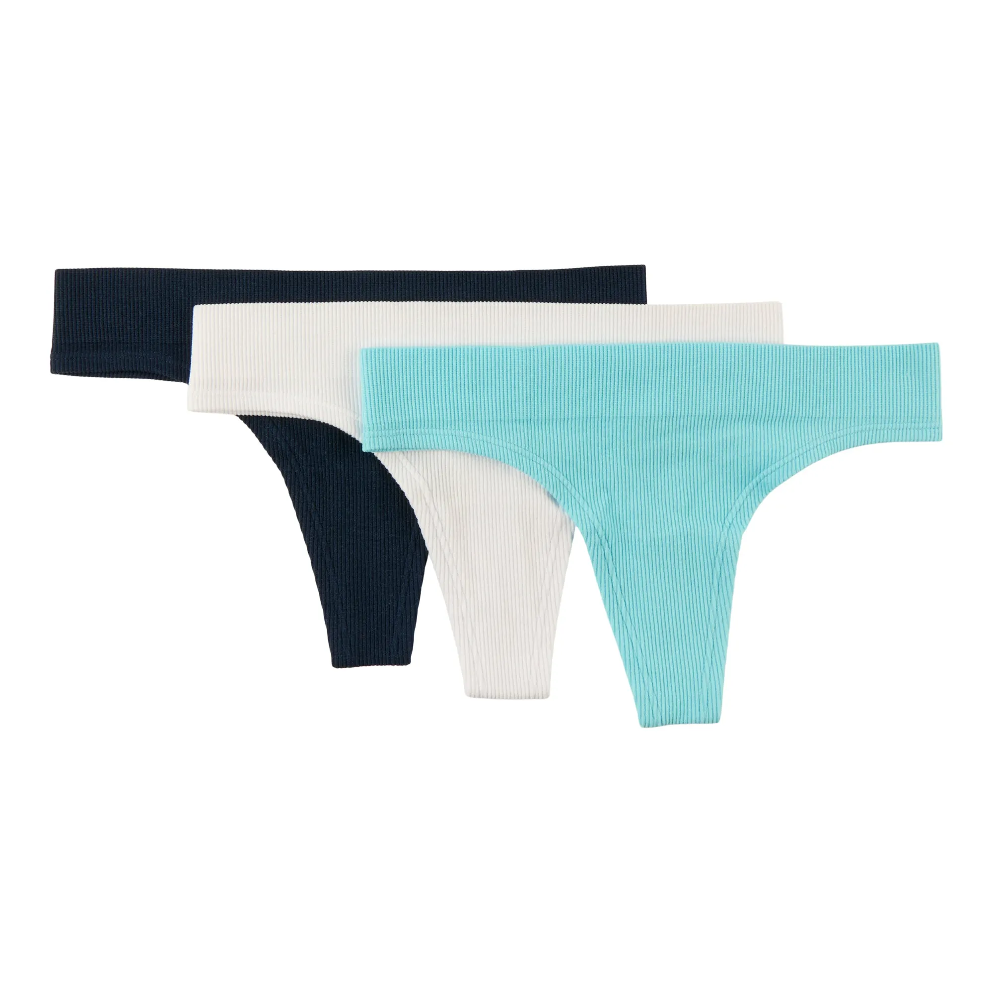 Carisma Women's Seamless Ribbed Thong, 3-Pack sold by Giant Tiger