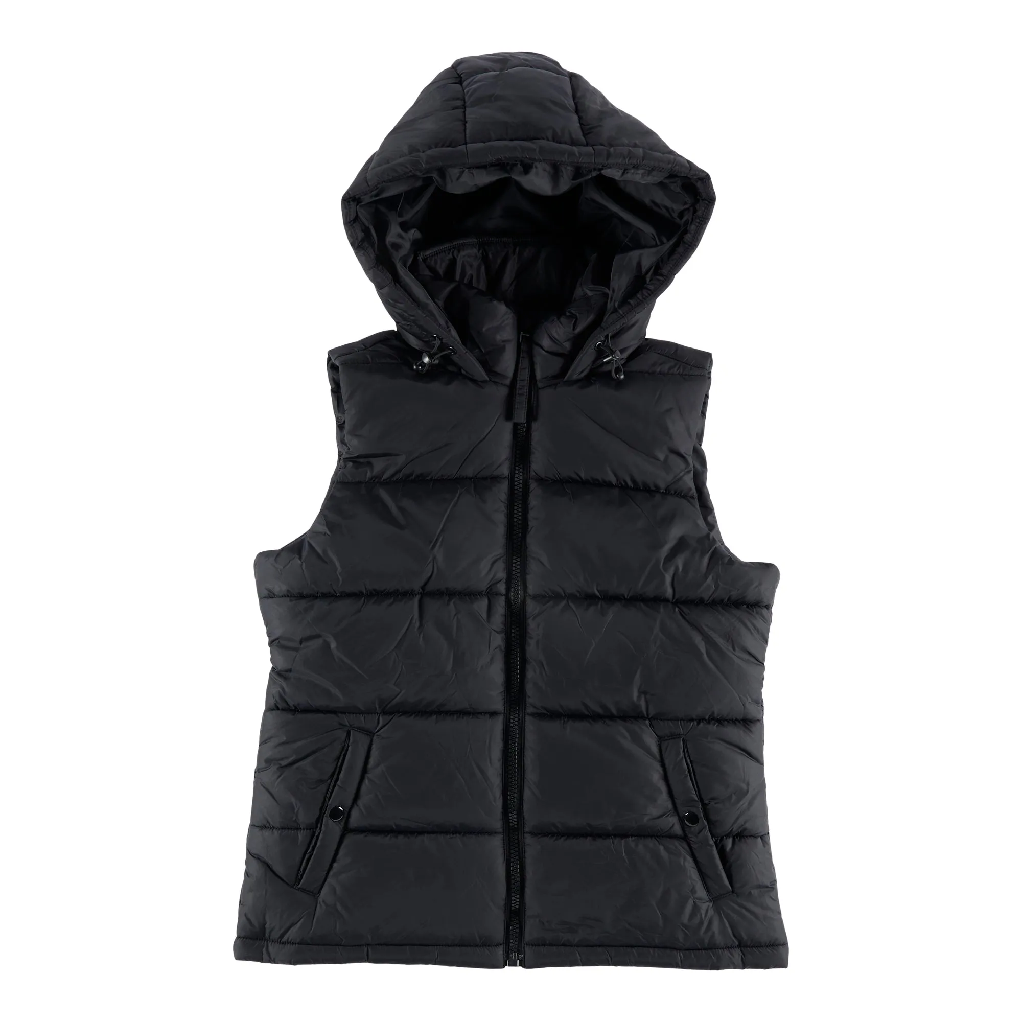 Mountain Ridge Women's Hooded Puffer Vest with Full Zip