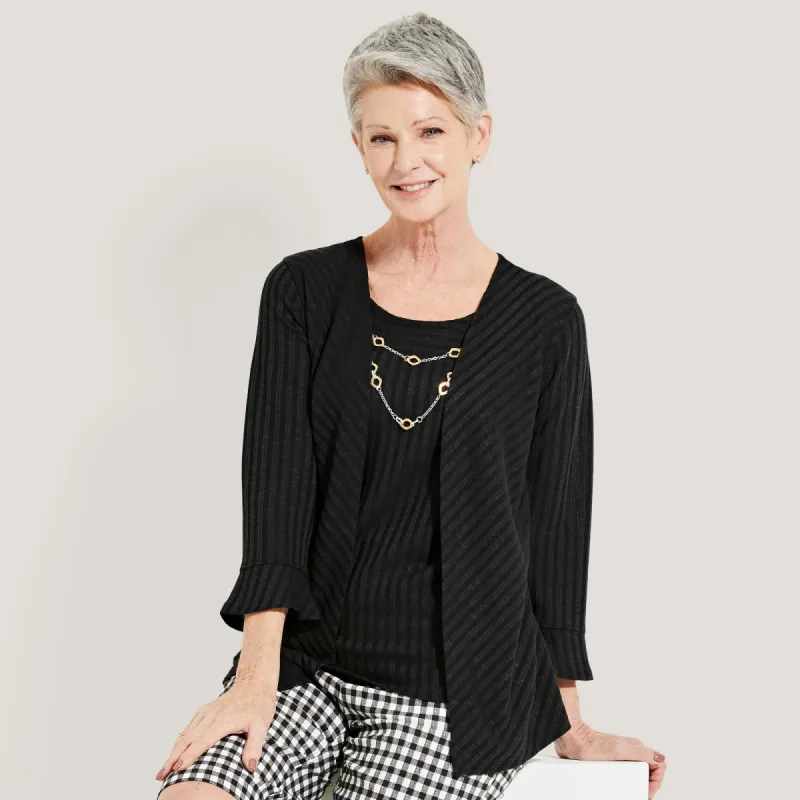 Classic Editions Women's Classic Style Long Sleeve Fooler Top with Necklace sold by Giant Tiger