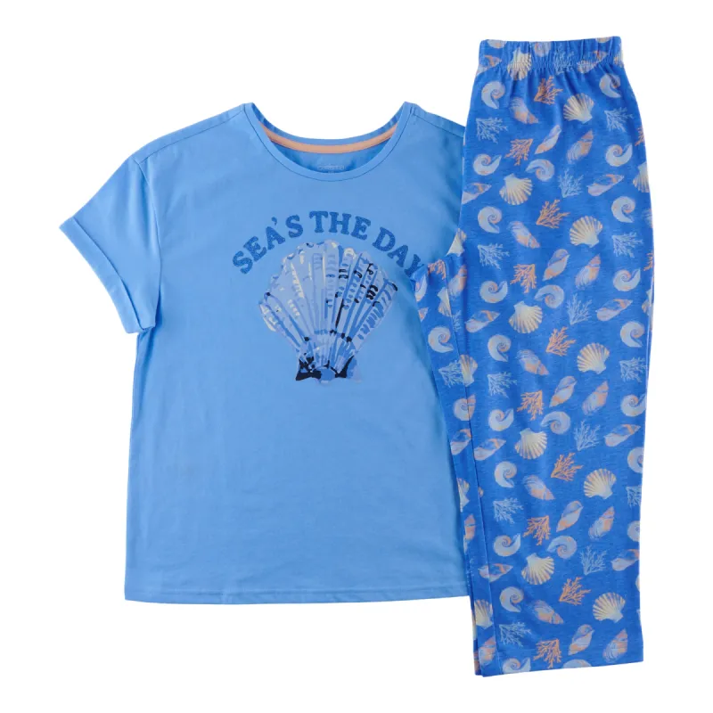 Carisma Women's Ocean Breeze Printed Pyjama Set, 2-Piece sold by Giant Tiger