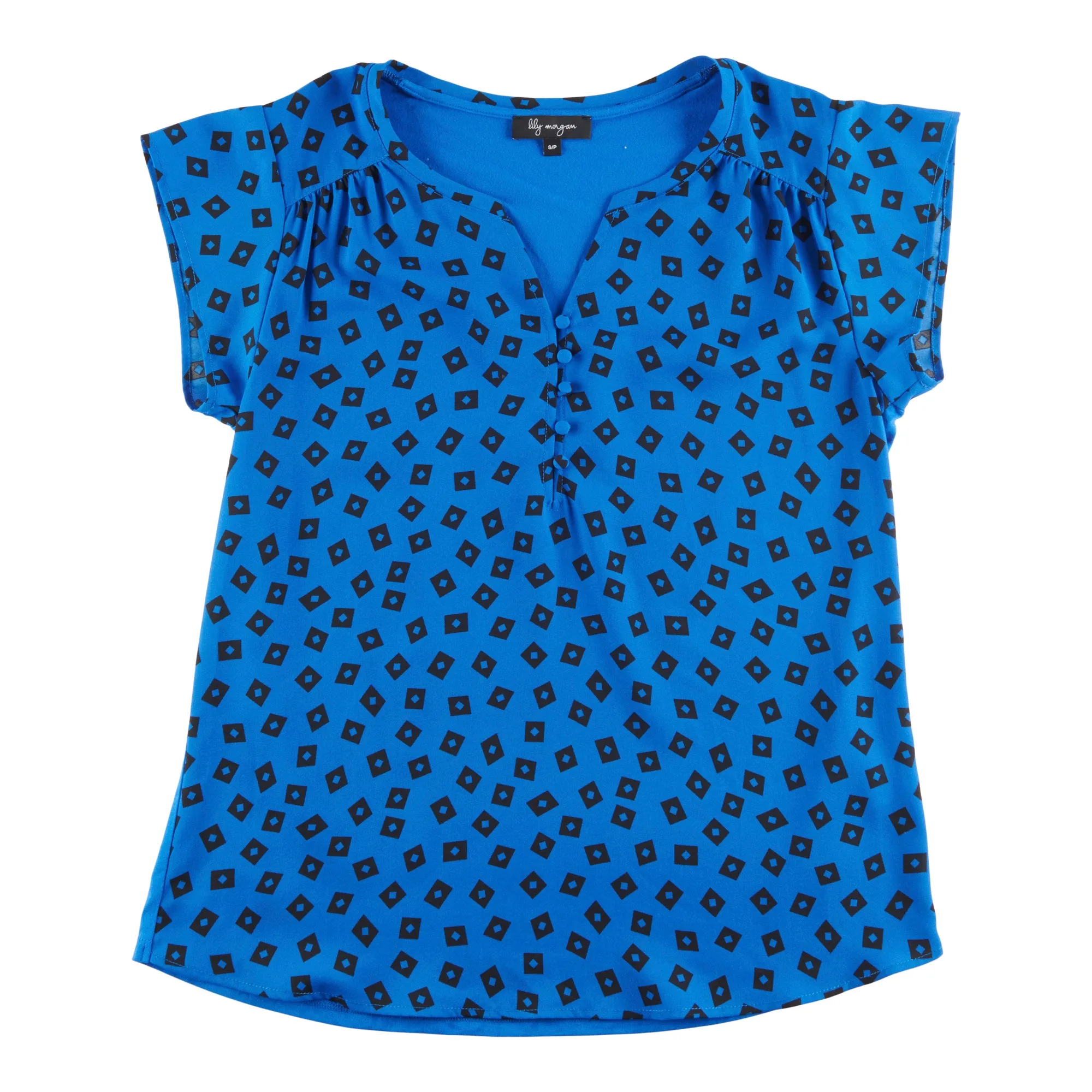 lily morgan Women's Short Sleeve Blouse with Knitted Back sold by Giant Tiger product image thumbnail 3