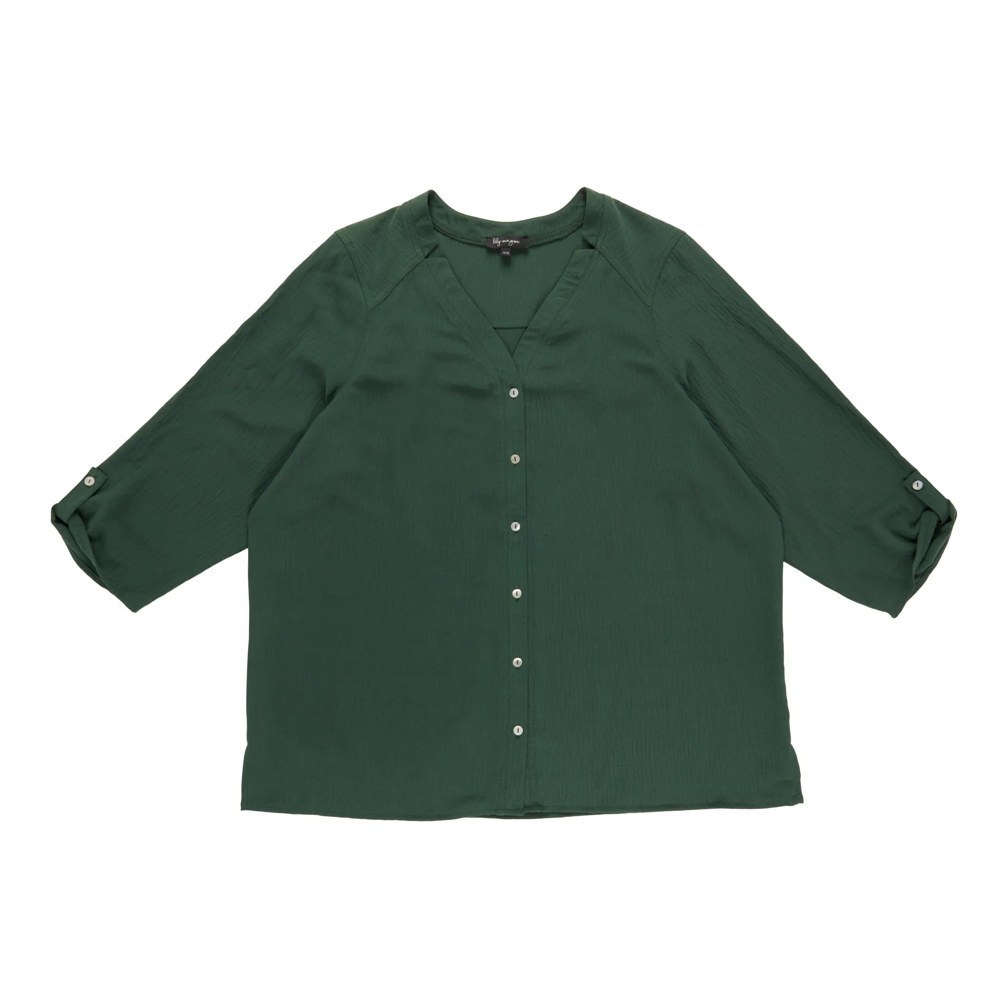 lily morgan Women's Plus Button Front Blouse sold by Giant Tiger product image thumbnail 2