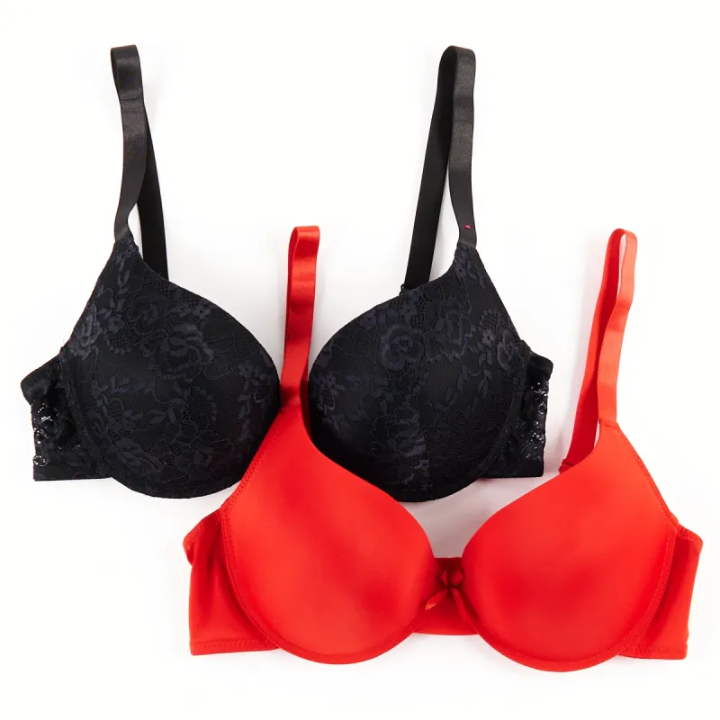 Carisma Women's Plus Push-Up Lace Bra, 2-Pack sold by Giant Tiger