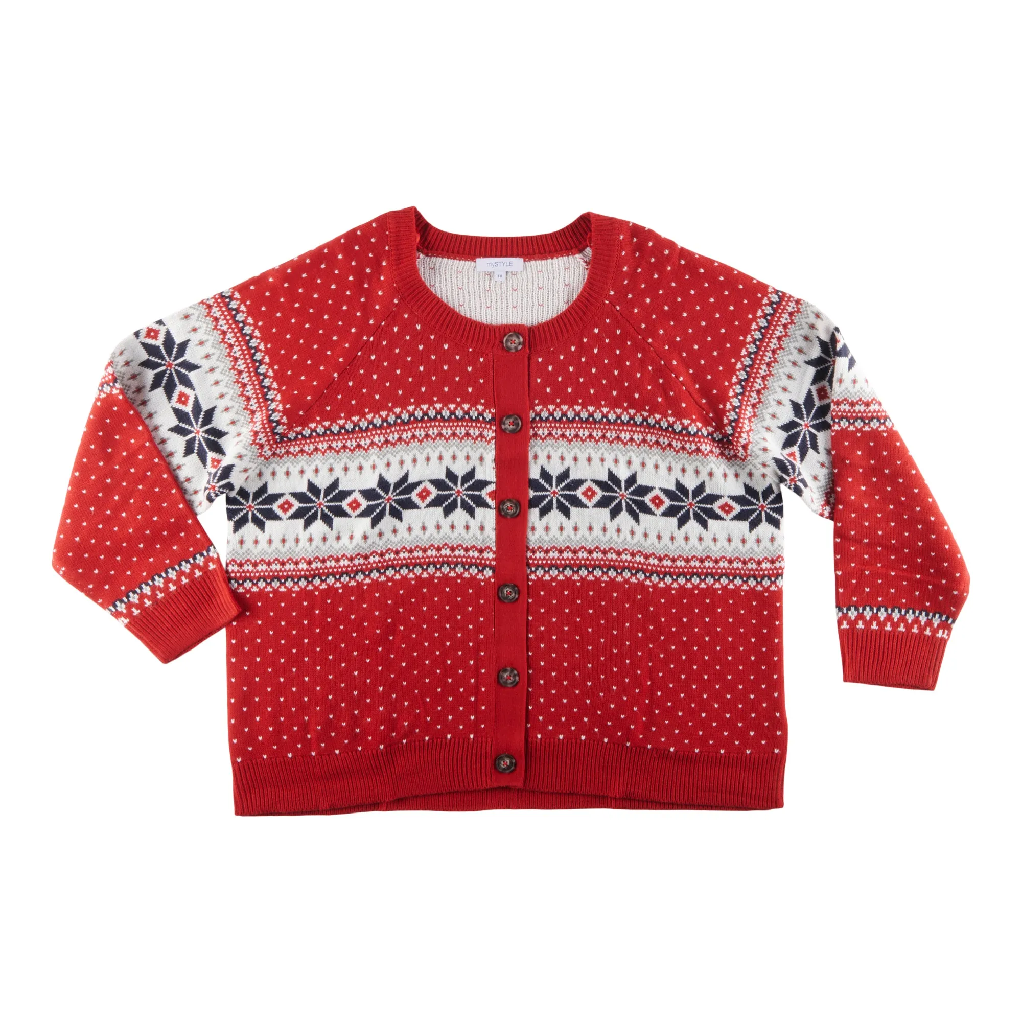 mySTYLE Women's Plus Fair Isle Cardigan sold by Giant Tiger product image thumbnail 2