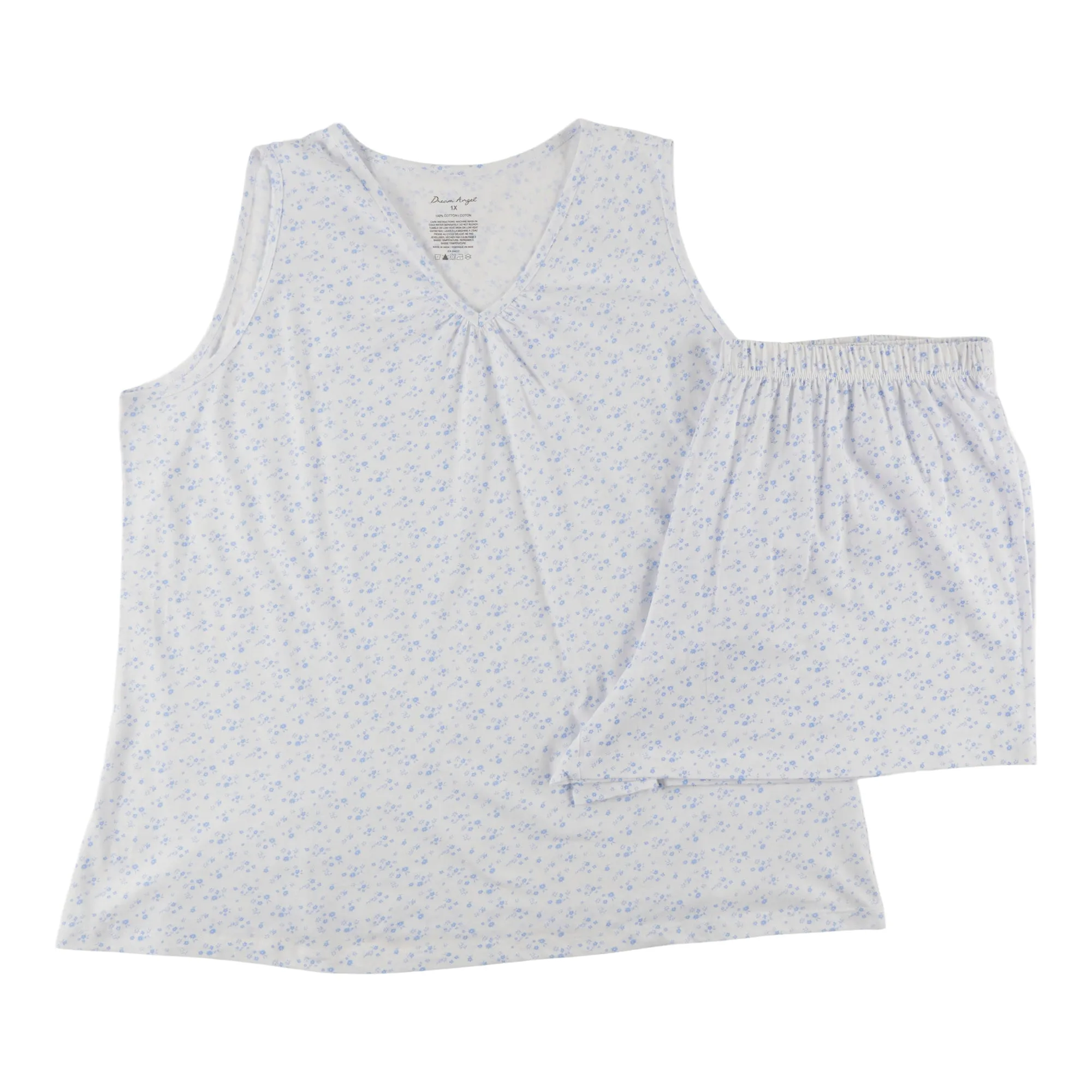 Dream Angel Women's Plus Scooped Neckline Boxer PJ Set, 2-Piece sold by Giant Tiger