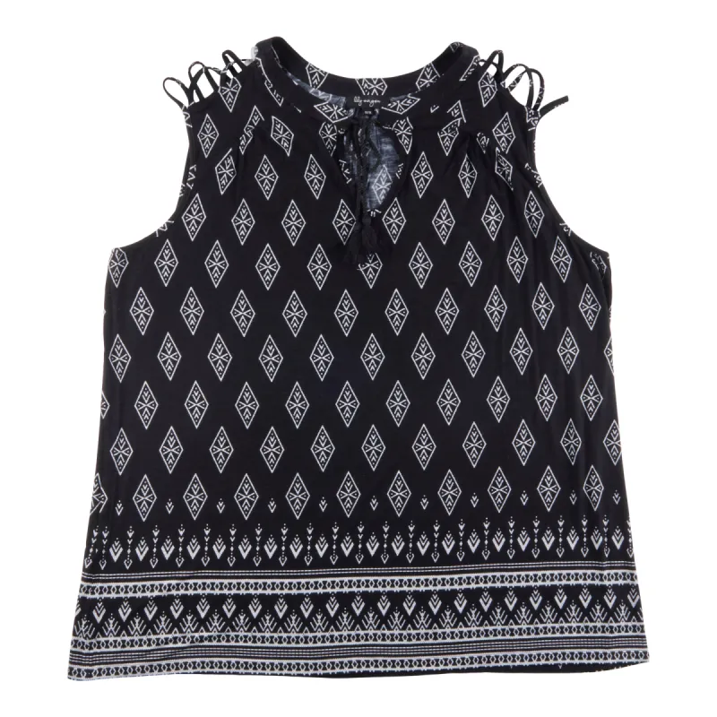 lily morgan Women's Plus Tropical Cut-Out Shoulder Top sold by Giant Tiger