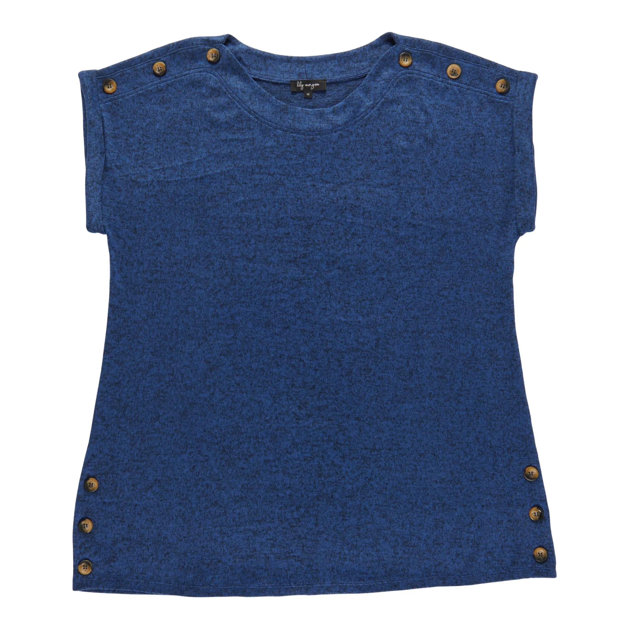 lily morgan Women's Plus Button Trim Blouse sold by Giant Tiger