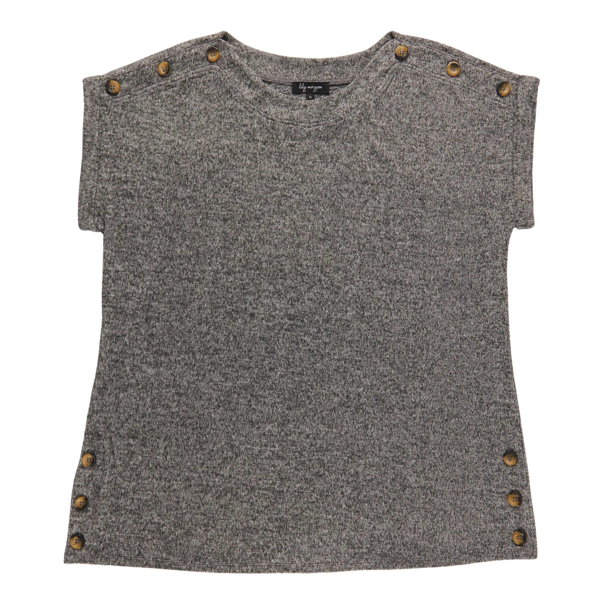 lily morgan Women's Plus Button Trim Blouse sold by Giant Tiger product image thumbnail 4