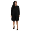 lily morgan Women's Plus Trendsetters A-Line Dress with Button Detail sold by Giant Tiger