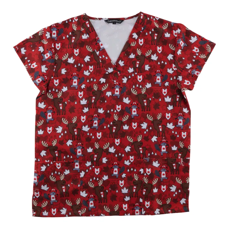 Women's Canada Scrub Top sold by Giant Tiger
