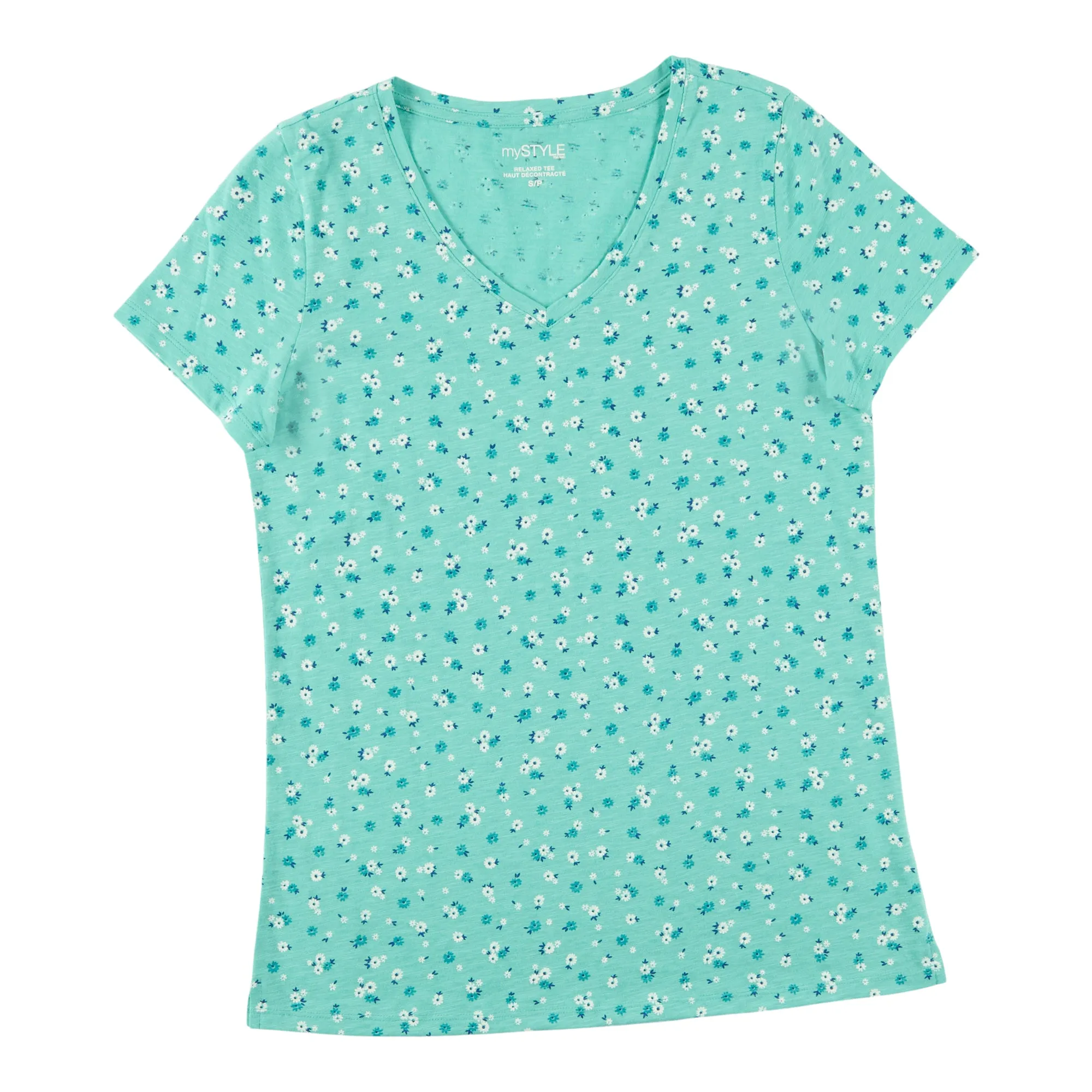mySTYLE Women's V-Neck Side Slit T-Shirt sold by Giant Tiger product image thumbnail 2