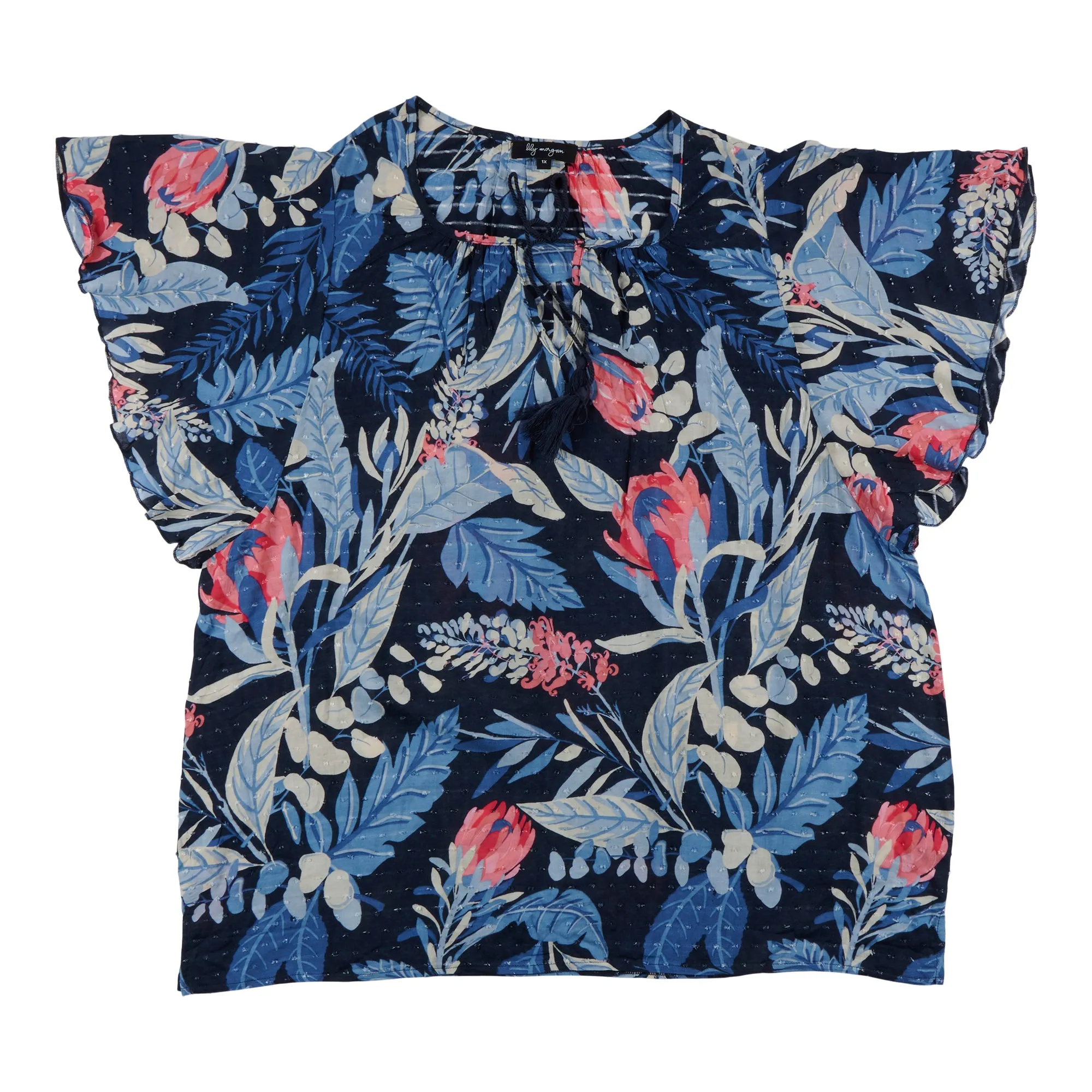 lily morgan Women's Plus Swiss Dot Printed Blouse sold by Giant Tiger