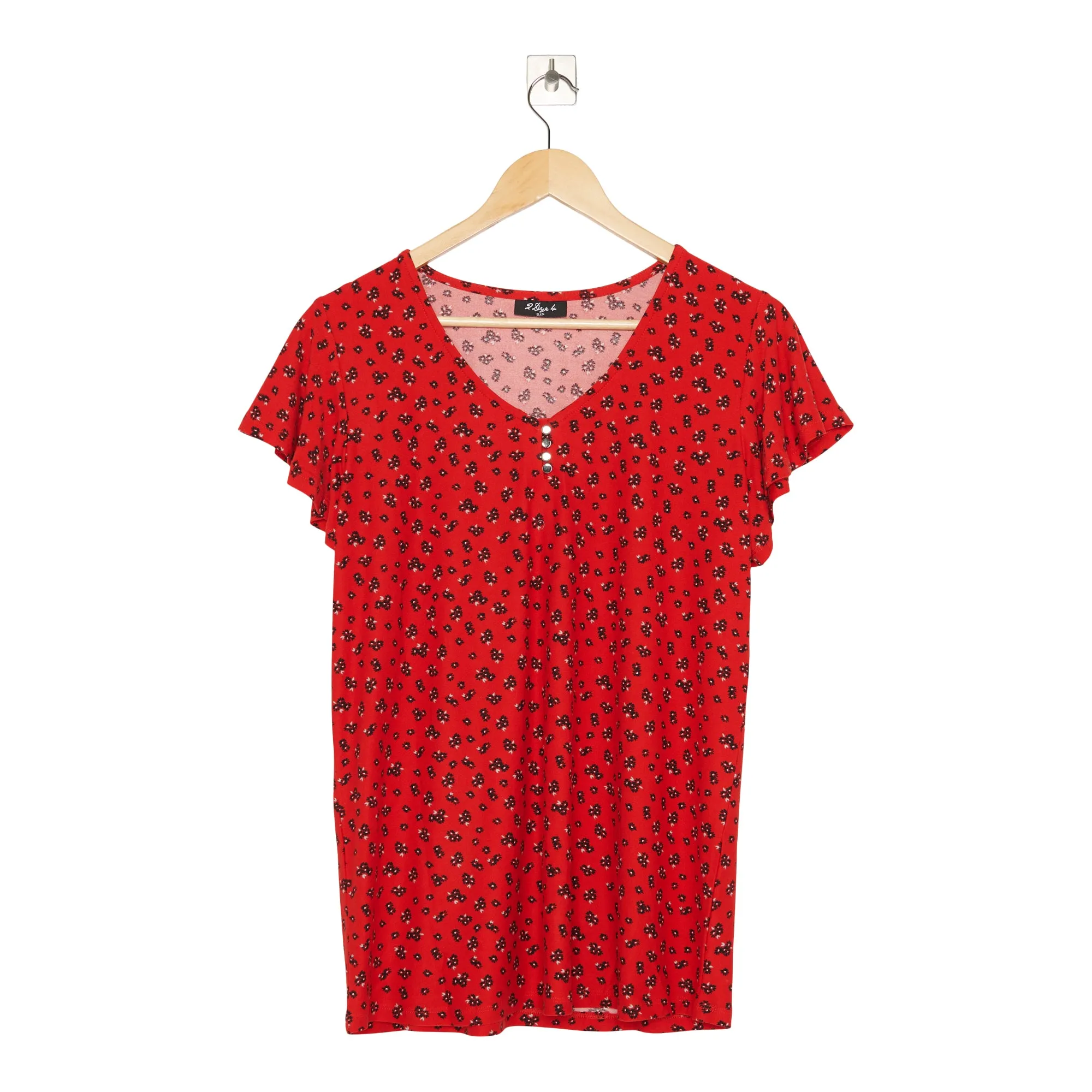 Women's Printed Button Flutter Sleeve Top sold by Giant Tiger product image thumbnail 5