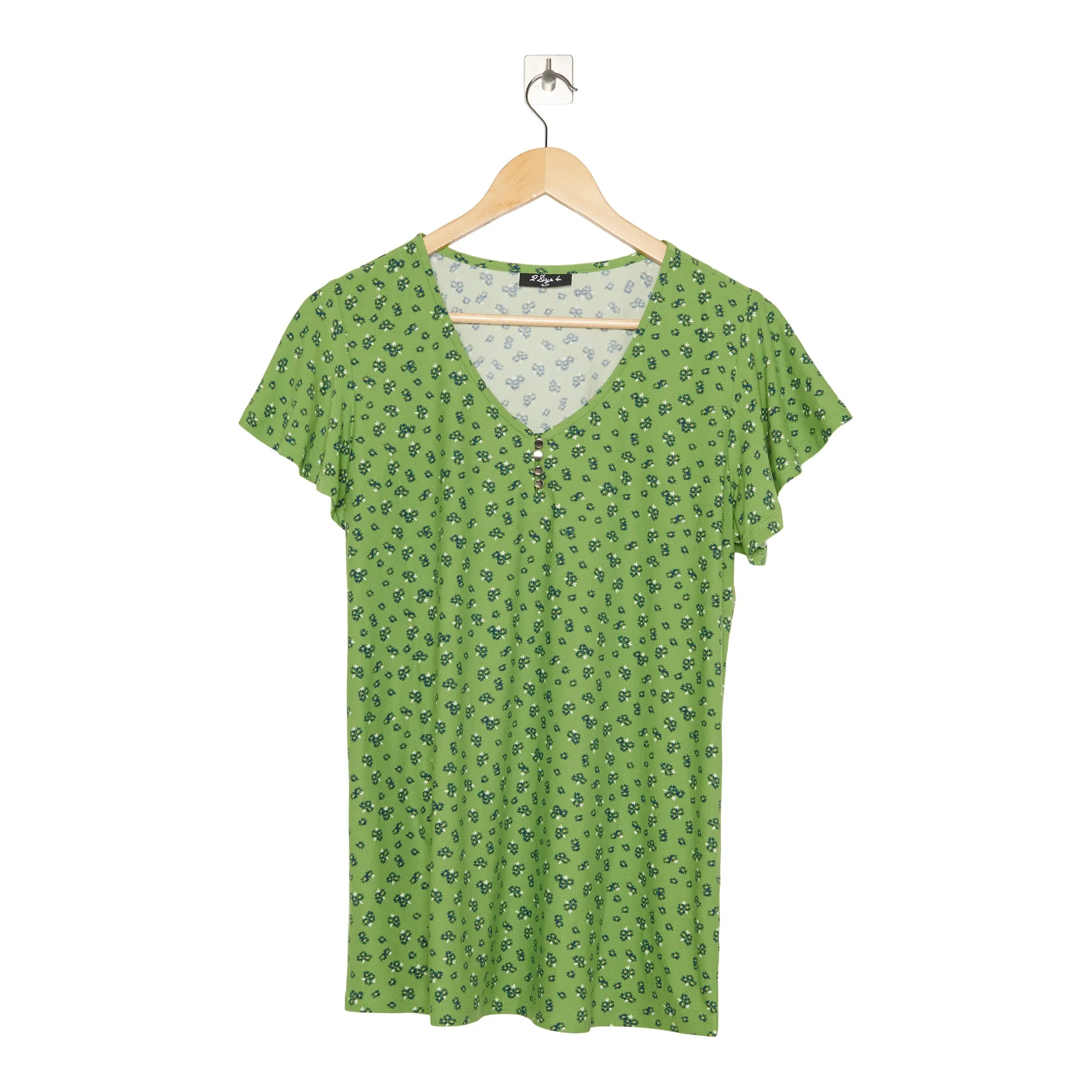 Women's Printed Button Flutter Sleeve Top sold by Giant Tiger product image thumbnail 3