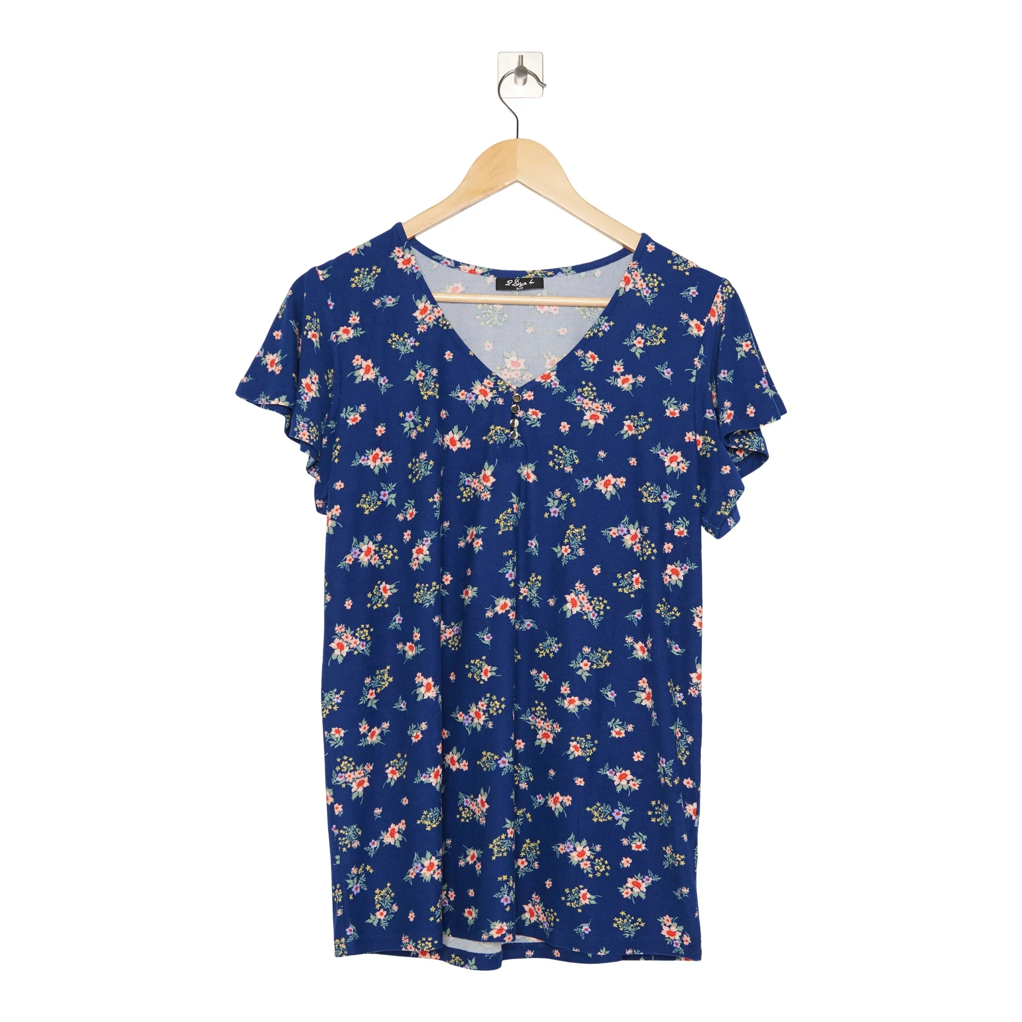 Women's Printed Button Flutter Sleeve Top sold by Giant Tiger product image thumbnail 2