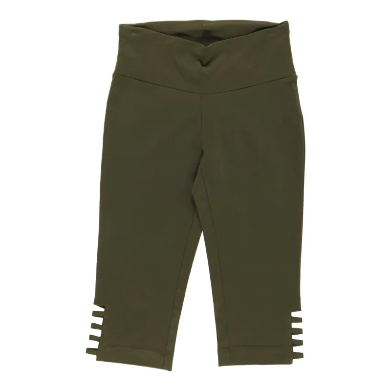 lily morgan Women's Caged Capris Pants, Green sold by Giant Tiger