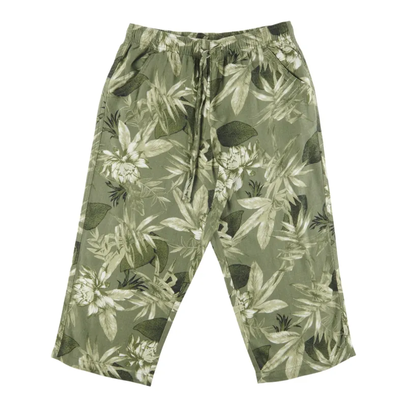 Classic Editions Women's Summer Look All-Over Print Linen Capri Pants sold by Giant Tiger