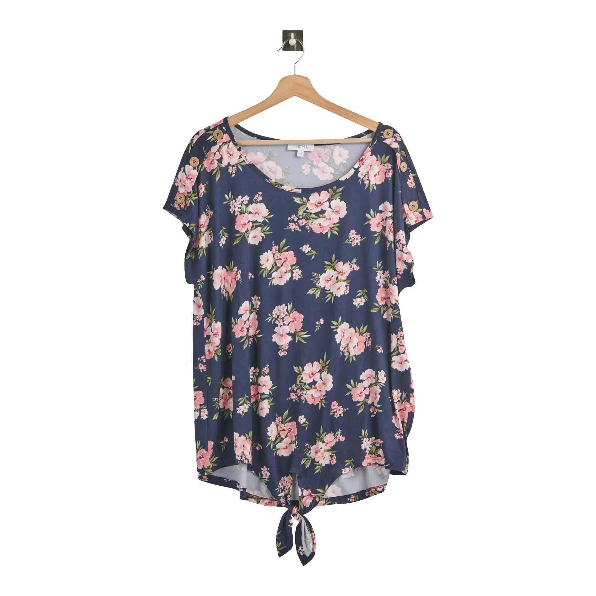 mySTYLE Women's Plus Tie Front Top sold by Giant Tiger product image thumbnail 2