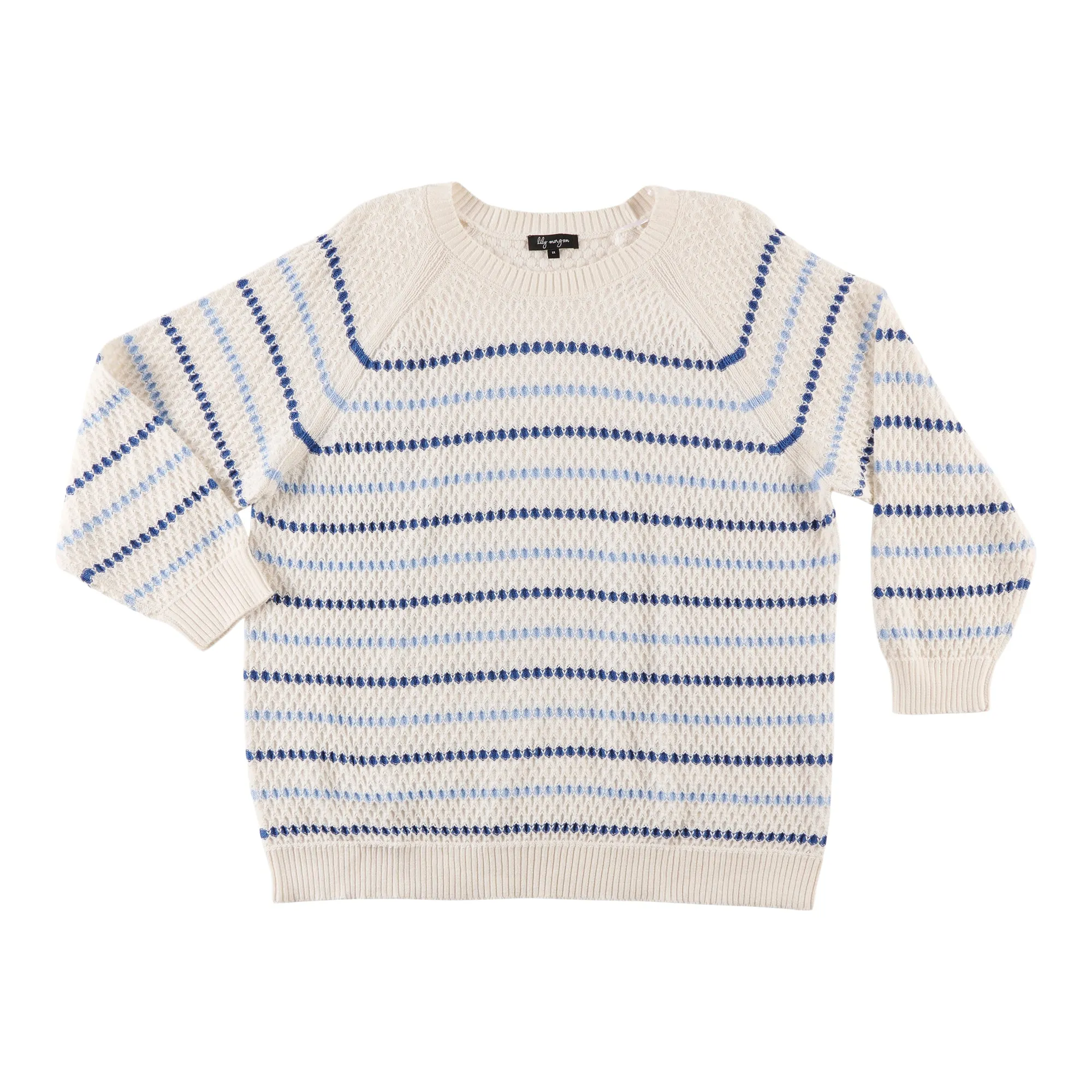 lily morgan Women's Plus Striped Stitch Pullover Sweater sold by Giant Tiger product image thumbnail 2