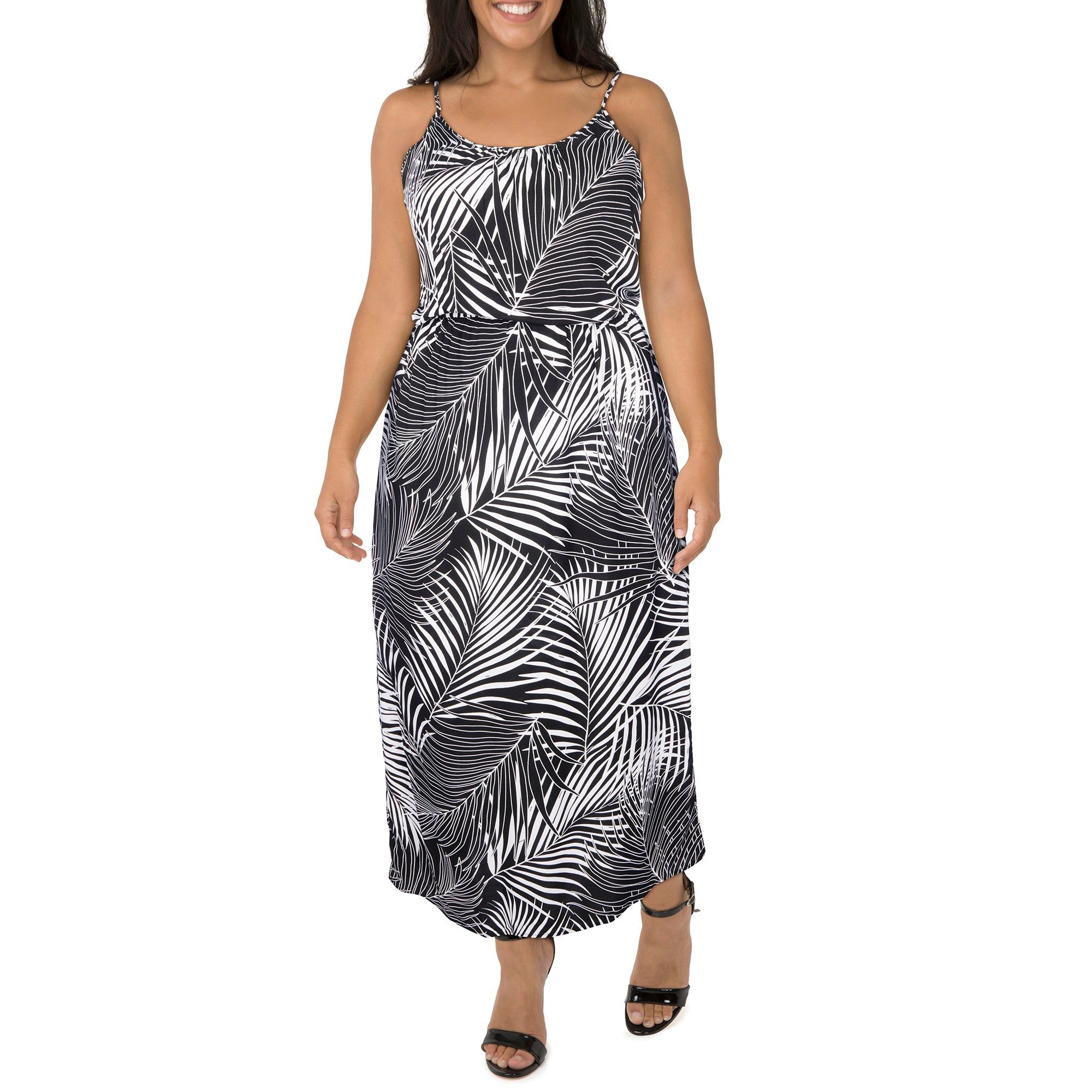 lily morgan Women's Plus Ocean Blues Printed Maxi Dress sold by Giant Tiger product image thumbnail 5
