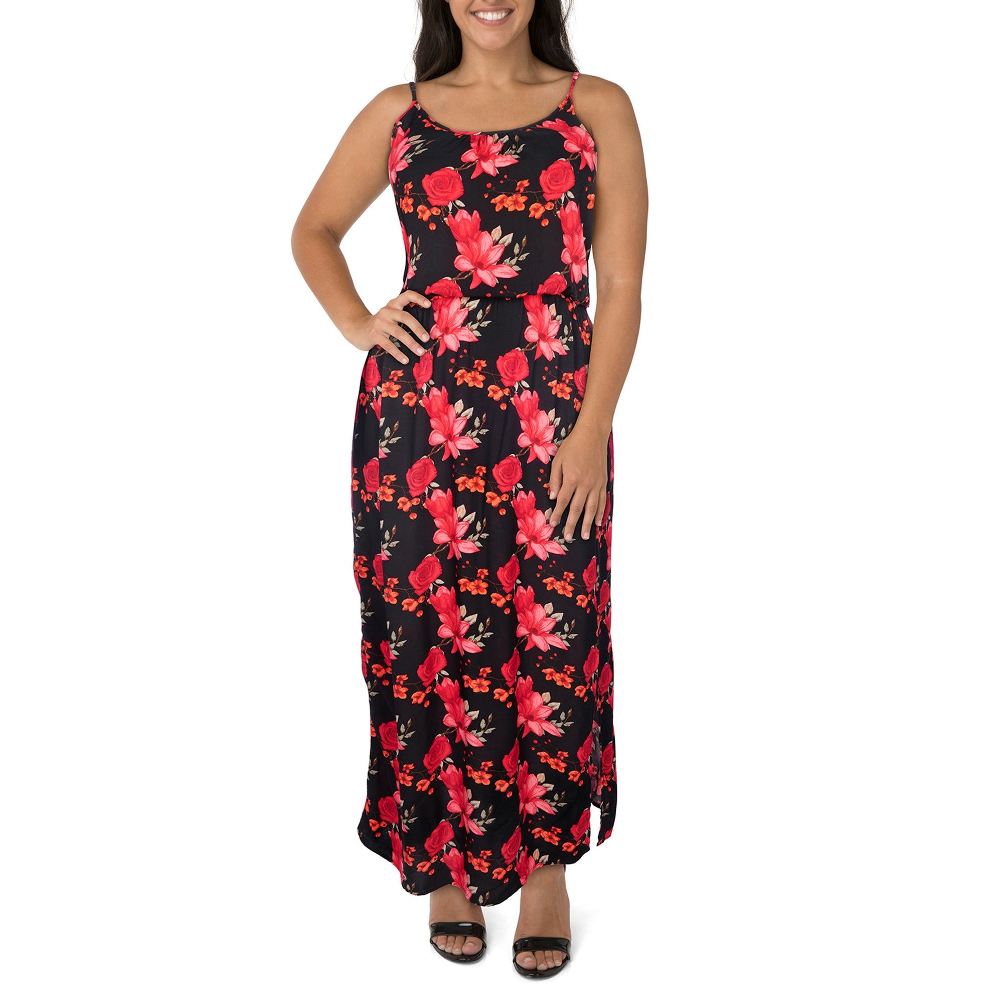 lily morgan Women's Plus Ocean Blues Printed Maxi Dress sold by Giant Tiger product image thumbnail 4