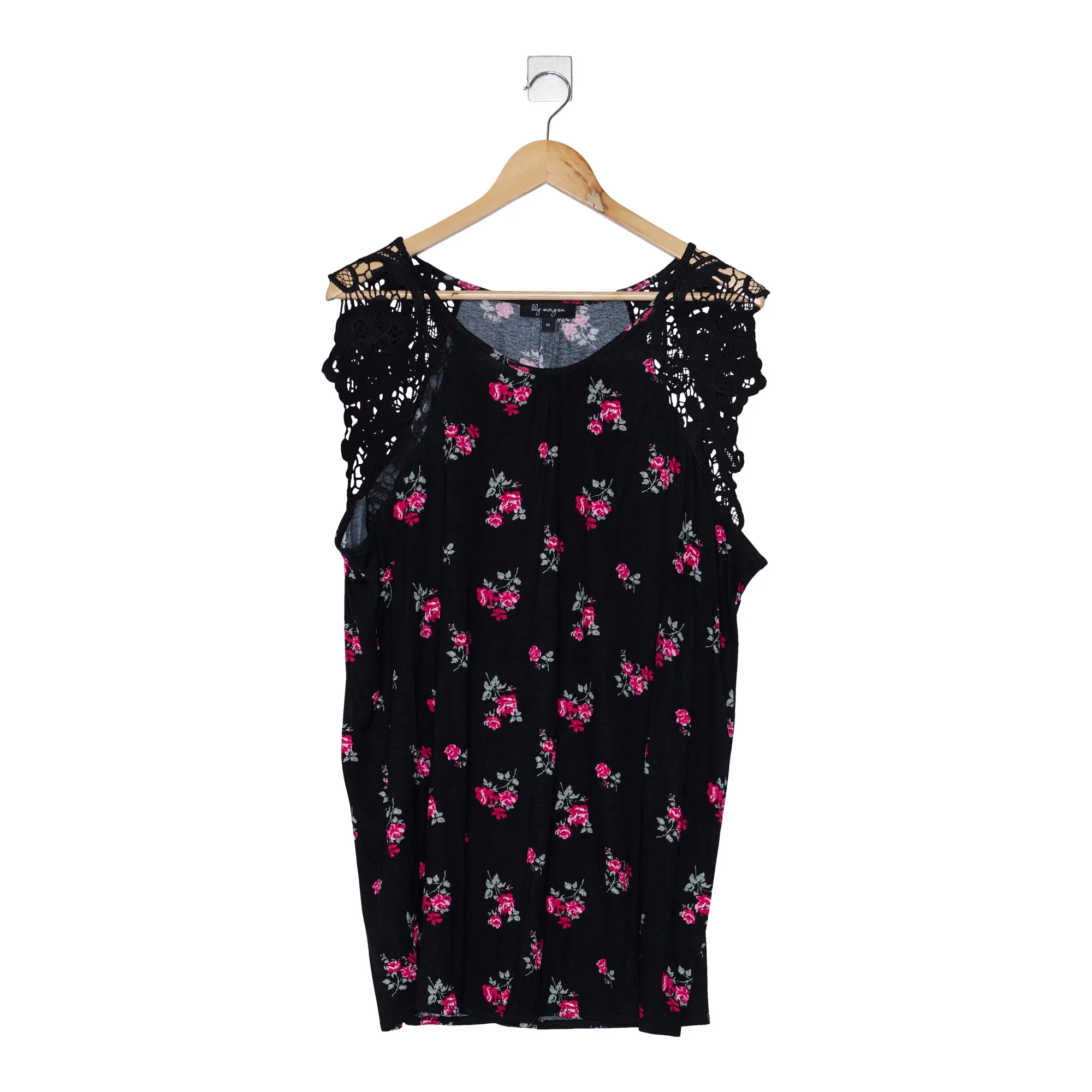 lily morgan Women's Plus Crochet Trim Top sold by Giant Tiger product image thumbnail 2