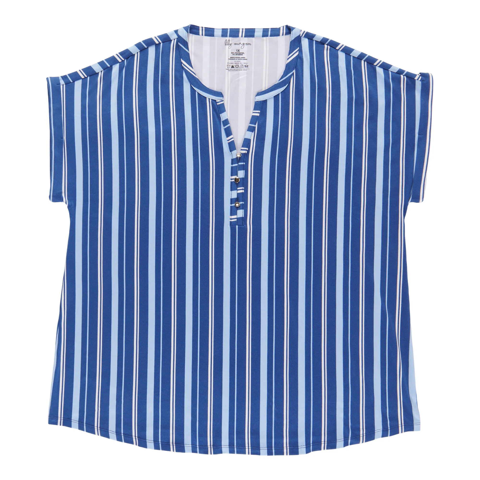 lily morgan Women's Plus V-Neck Button Detail Blouse sold by Giant Tiger product image thumbnail 2