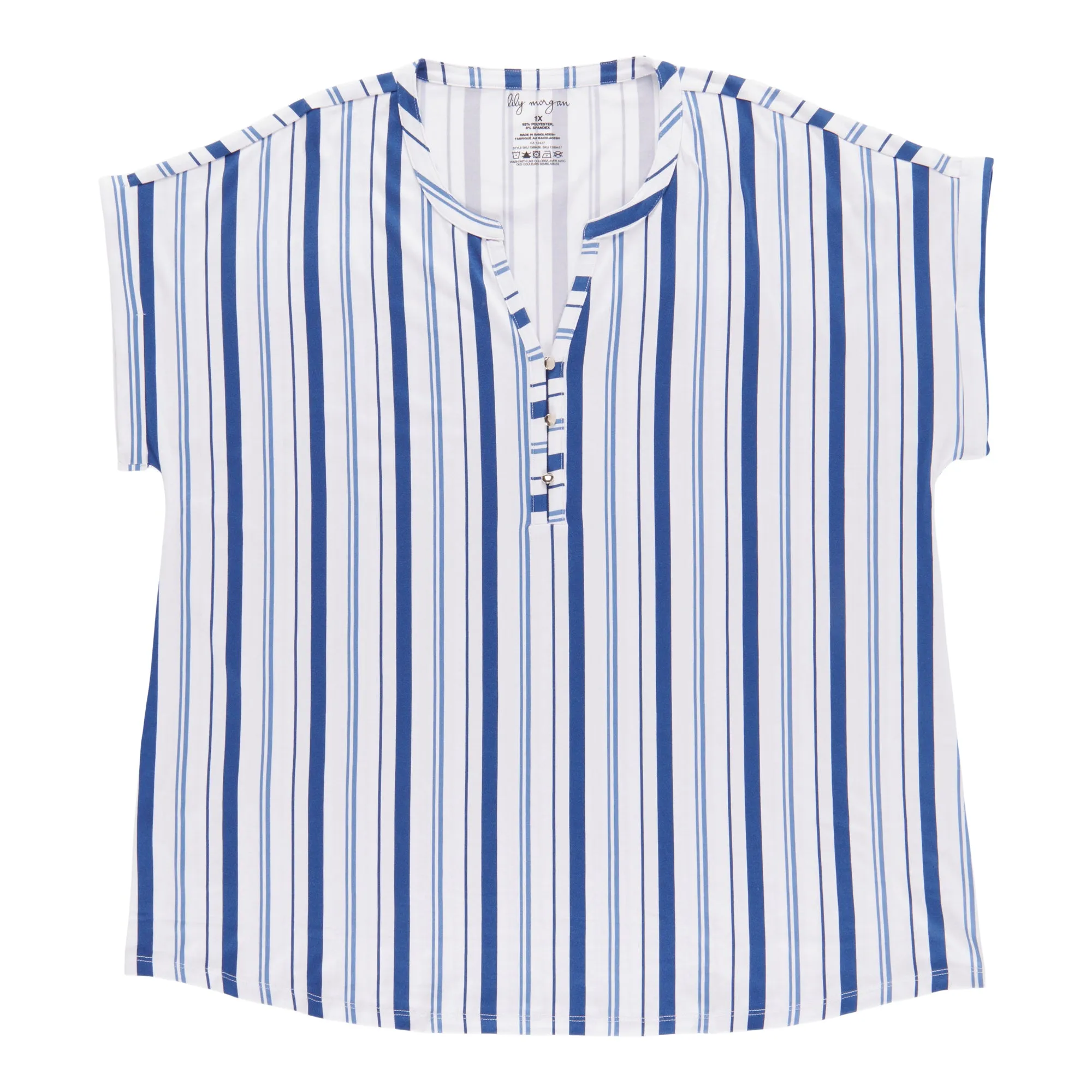 lily morgan Women's Plus V-Neck Button Detail Blouse sold by Giant Tiger product image thumbnail 4