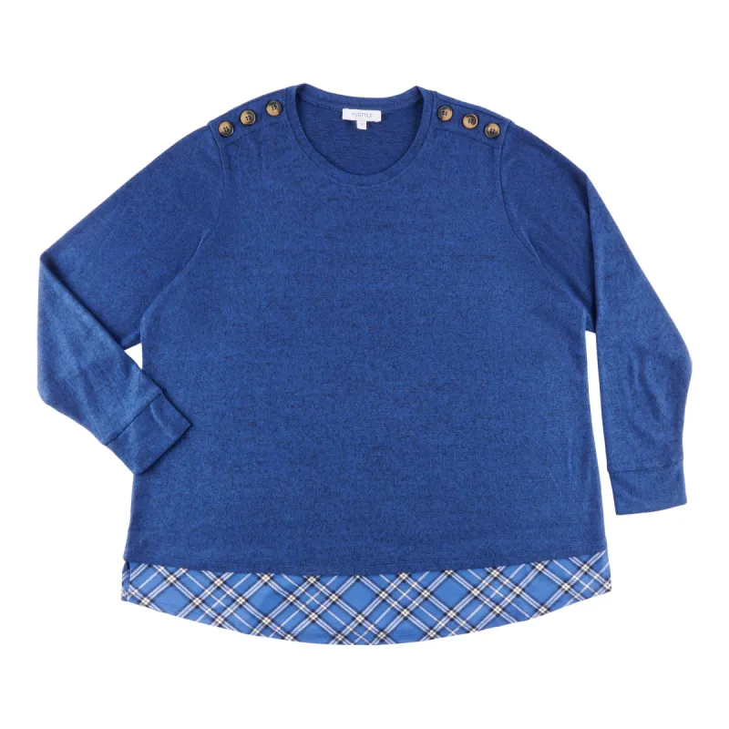 mySTYLE Women's Plus Long Sleeve Fooler Top sold by Giant Tiger