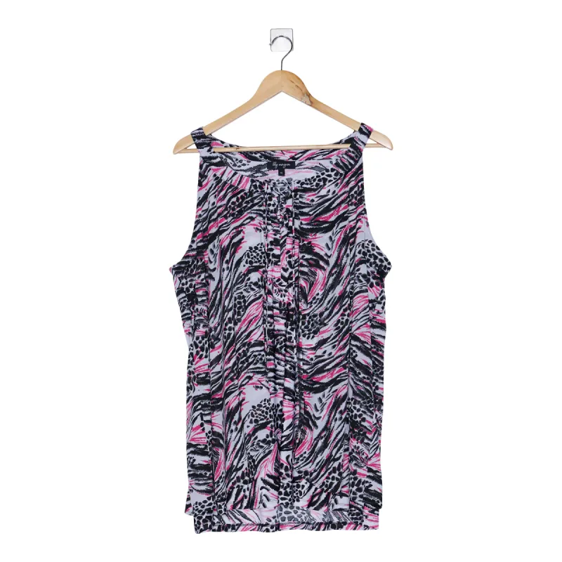 lily morgan Women's Plus Printed Mesh Tank sold by Giant Tiger