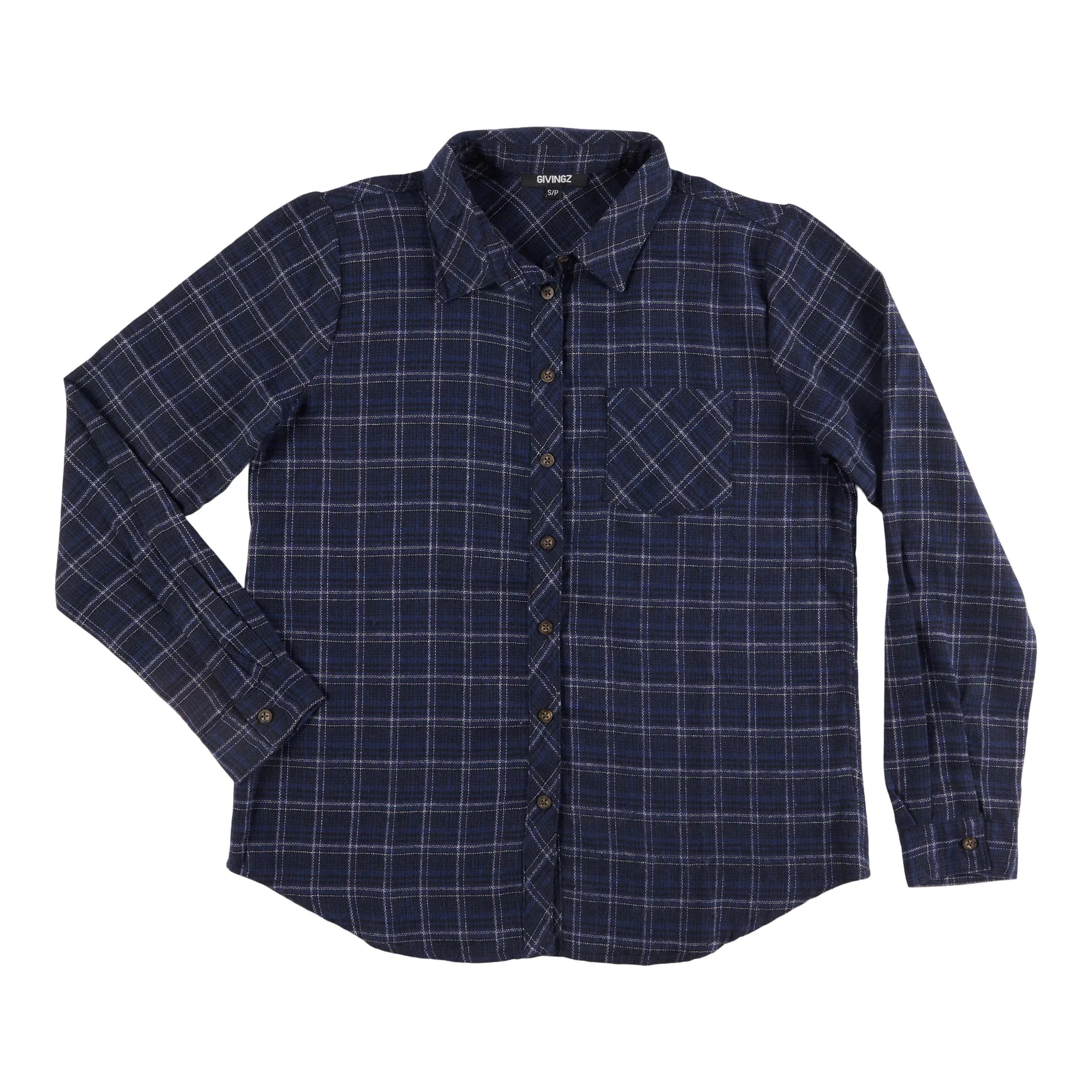 Women's Plus Long Sleeve Plaid Shirt with Pocket sold by Giant Tiger product image thumbnail 3