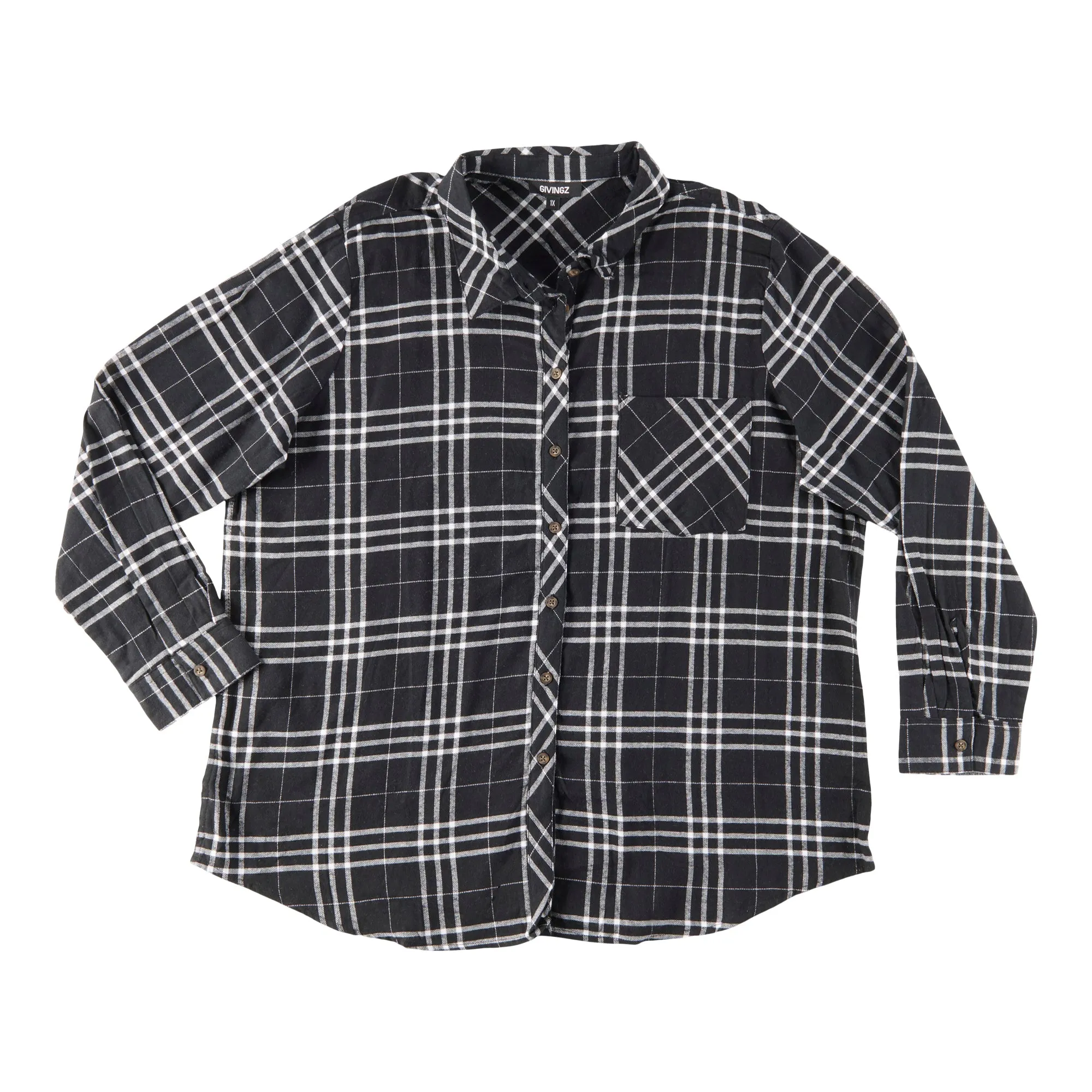 Women's Plus Long Sleeve Plaid Shirt with Pocket sold by Giant Tiger product image thumbnail 5