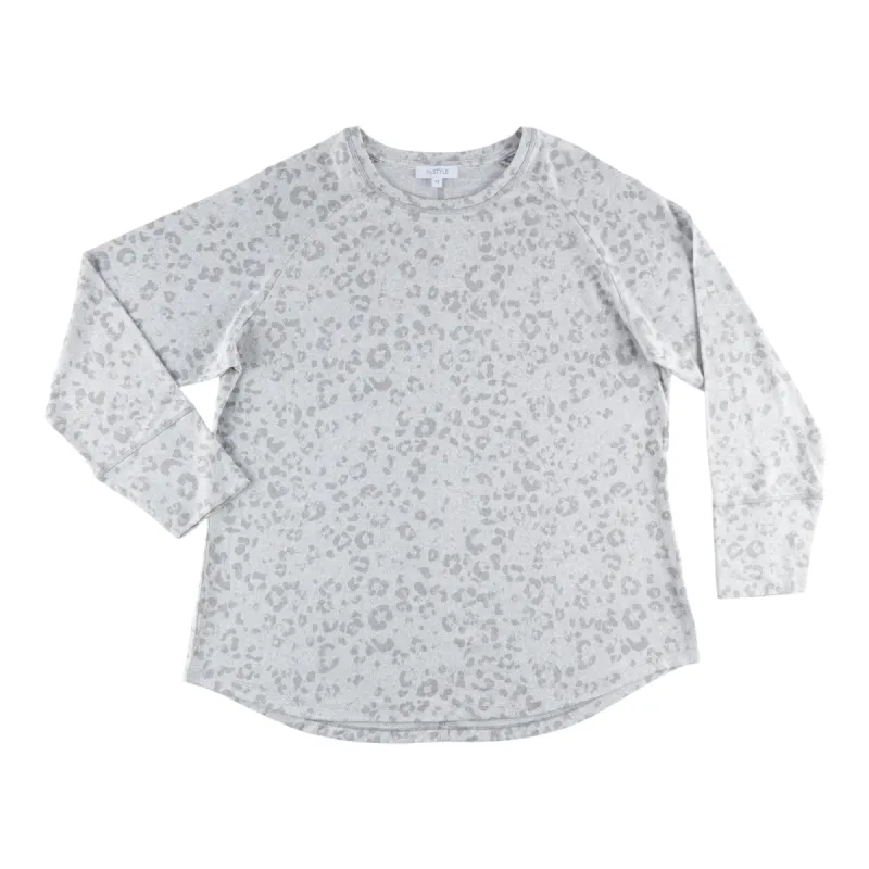 mySTYLE Women's Plus All-Over Printed Brushed Knit T-Shirt sold by Giant Tiger