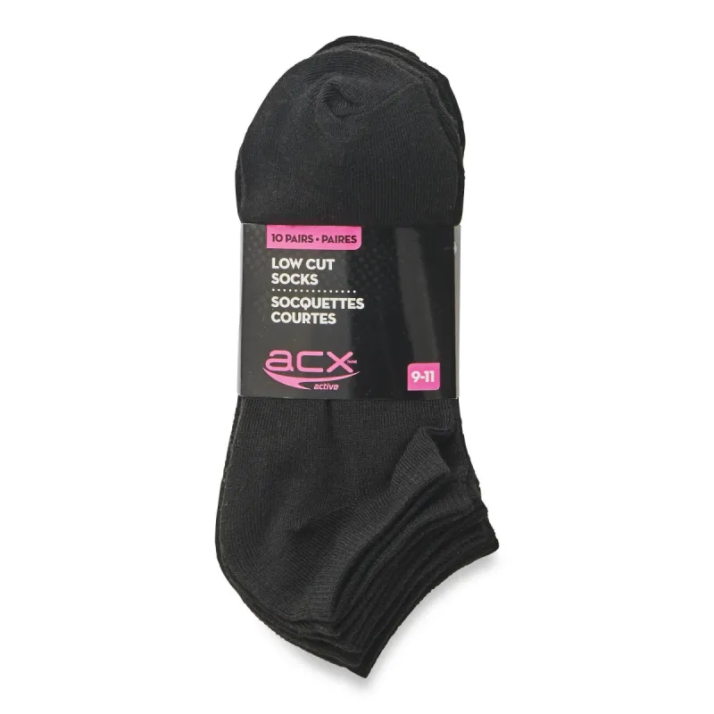 ACX Active Women's Low-Cut Socks, 9 to 11, 10-Pack sold by Giant Tiger