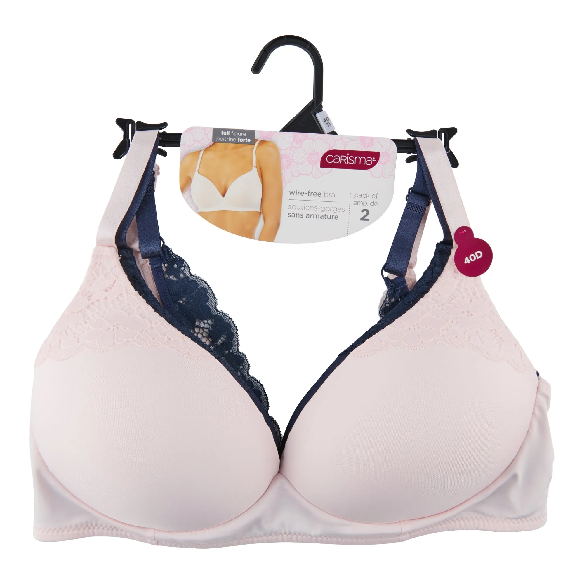 Carisma Women's Plus Wire Free Bra, 2-Pack sold by Giant Tiger product image thumbnail 2
