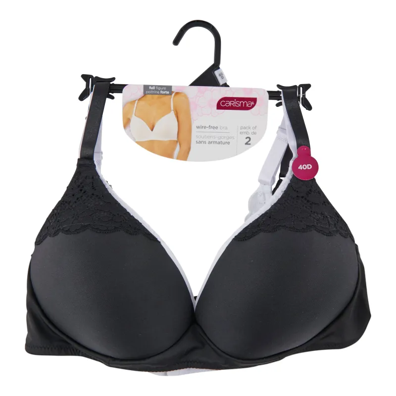 Carisma Women's Plus Wire Free Bra, 2-Pack sold by Giant Tiger