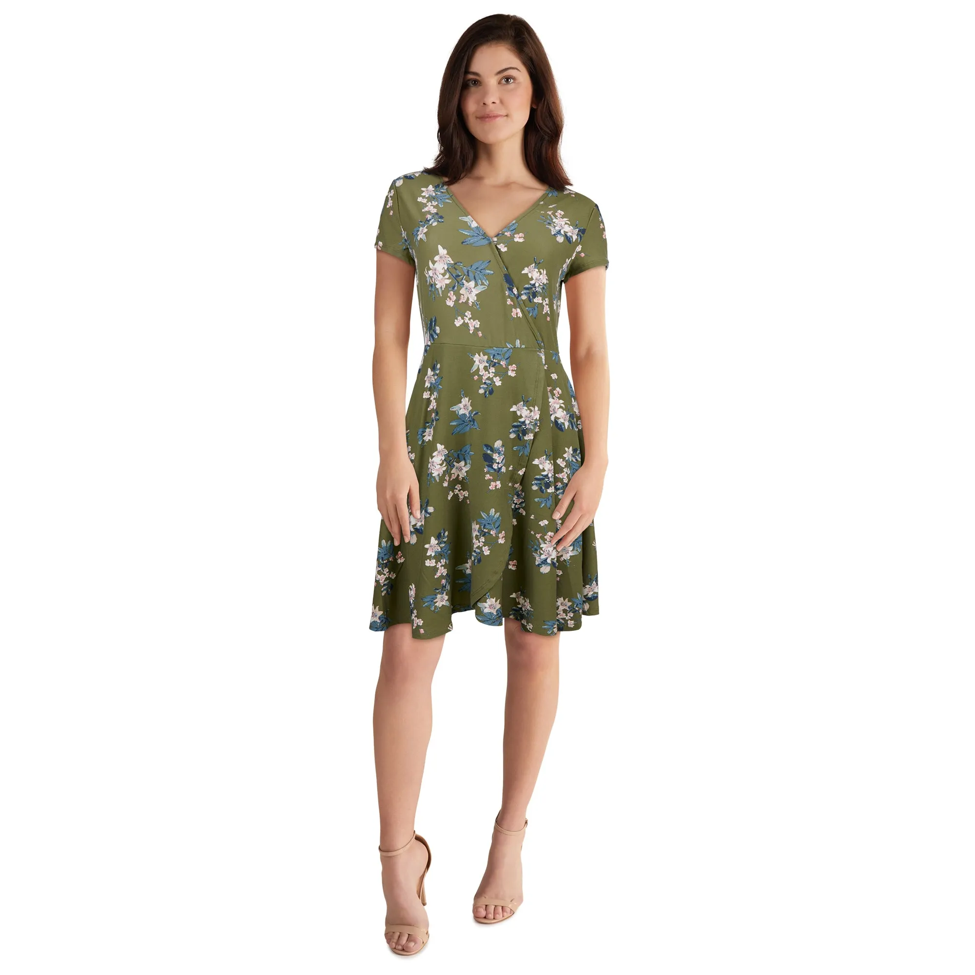 lily morgan Women's Short Sleeve Printed Wrap Dress sold by Giant Tiger product image thumbnail 3