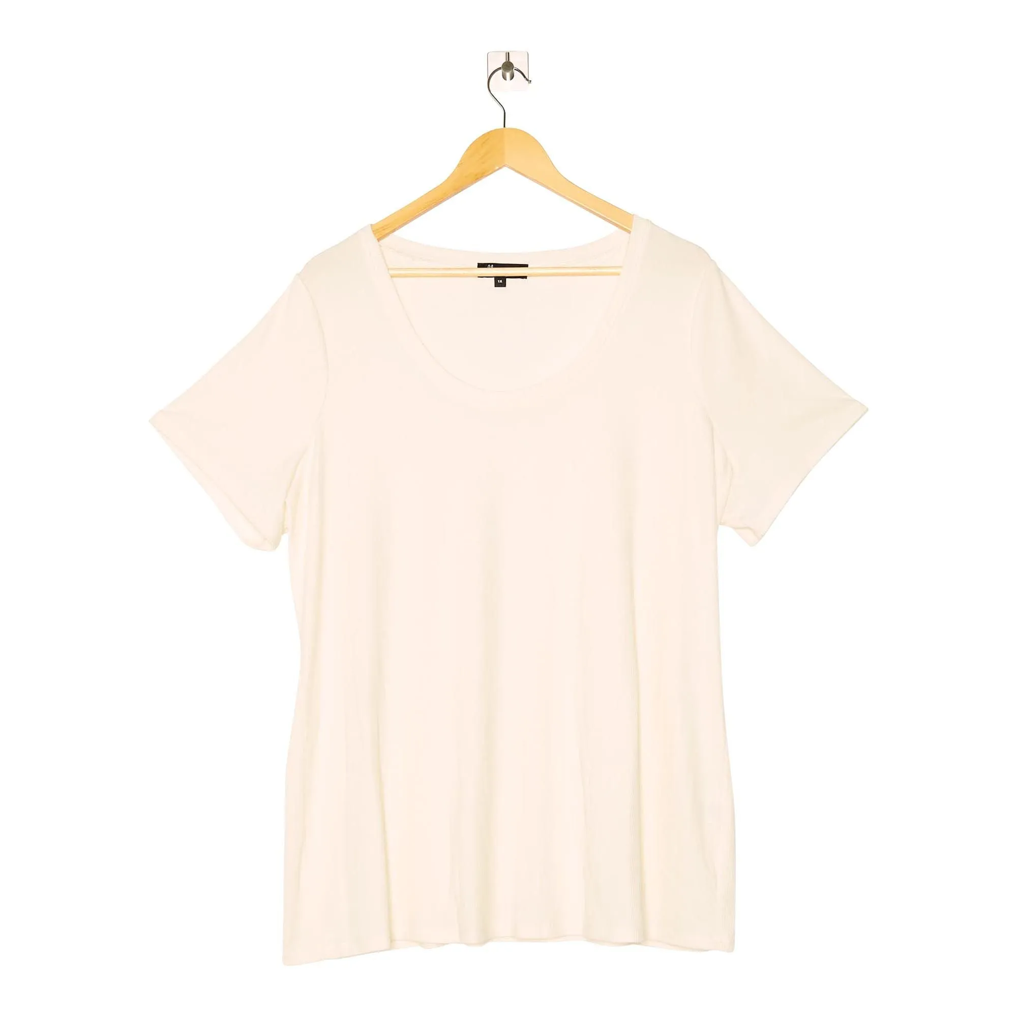 lily morgan Women's Plus Cap Sleeve Ribbed Top sold by Giant Tiger product image thumbnail 2