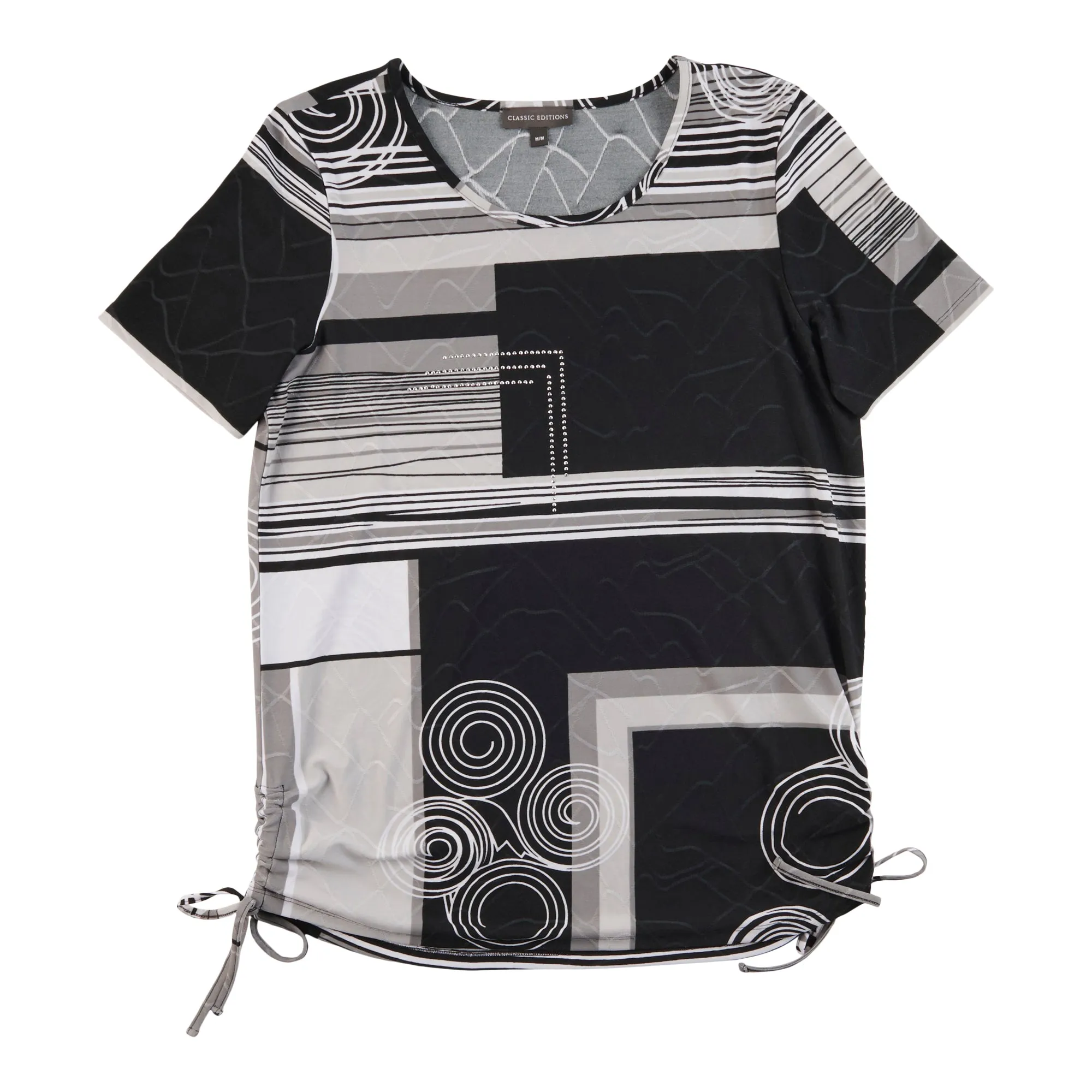 Classic Editions Women's Summer Look Crew Neck Top with Side Tie Detailing sold by Giant Tiger product image thumbnail 2