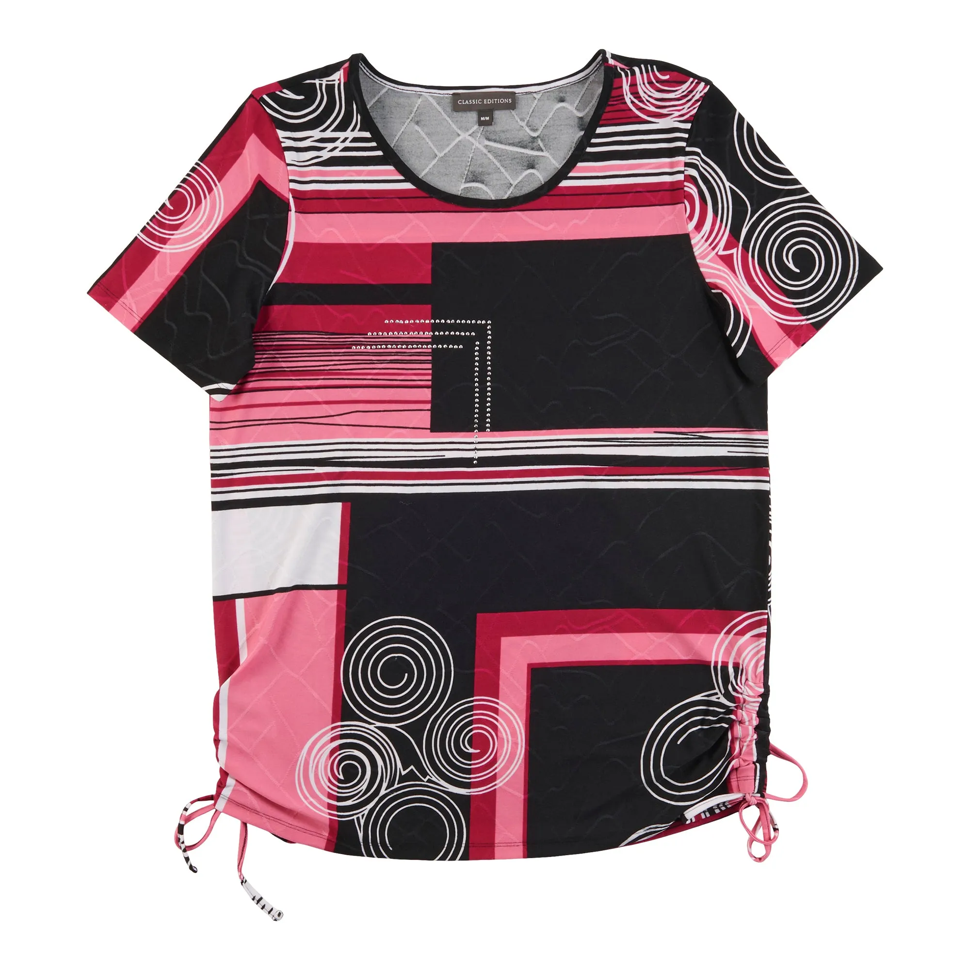 Classic Editions Women's Summer Look Crew Neck Top with Side Tie Detailing sold by Giant Tiger product image thumbnail 3