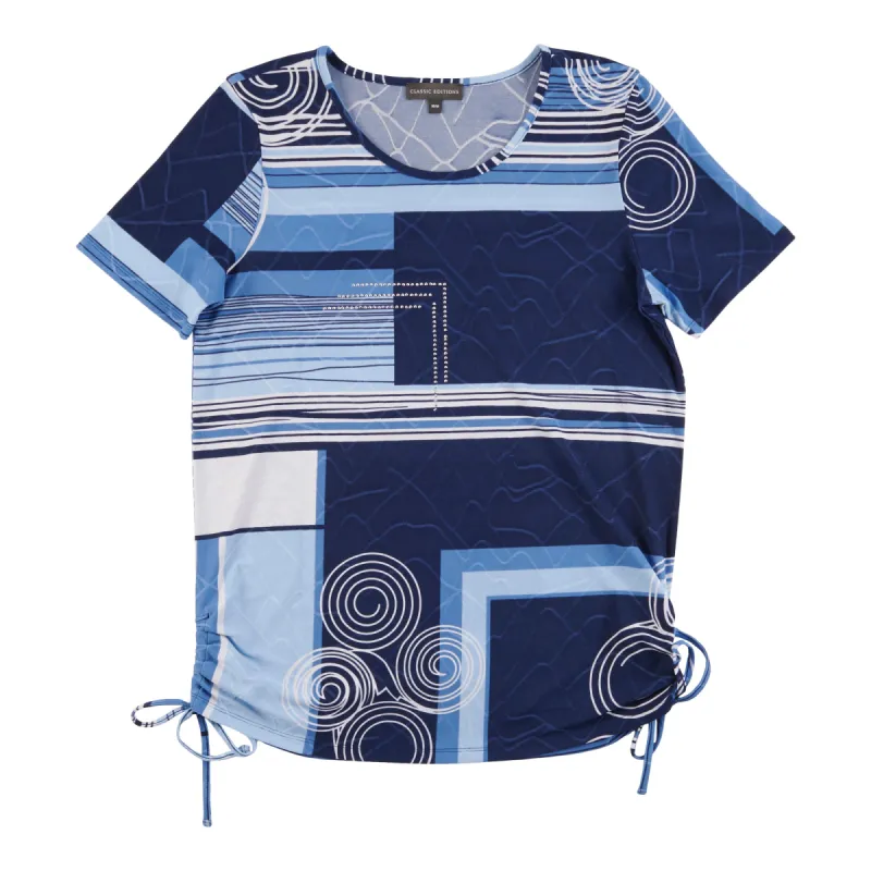 Classic Editions Women's Summer Look Crew Neck Top with Side Tie Detailing made by Giant Tiger