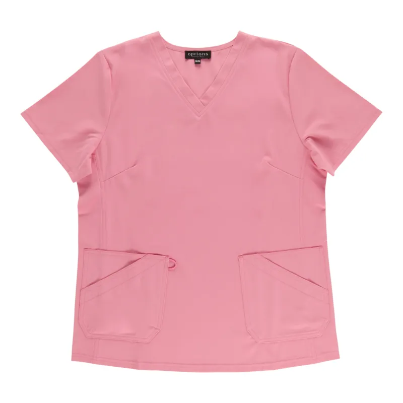 Options Women's Solid V-Neck Scrub Top made by Giant Tiger