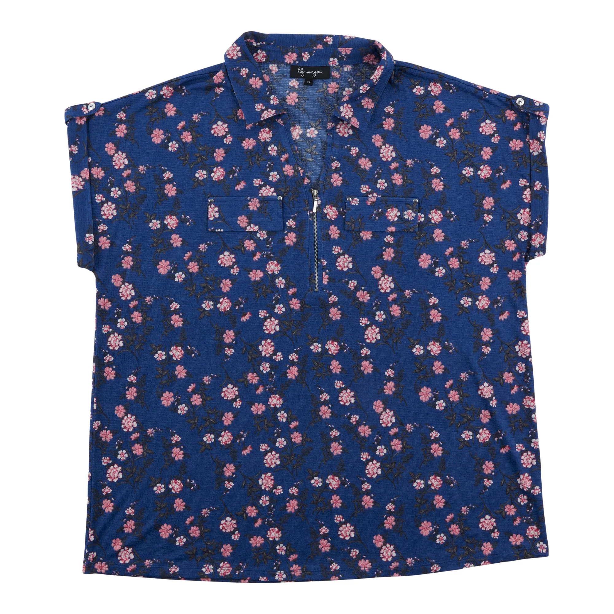 lily morgan Women's Plus Collared Blouse with Nailheads sold by Giant Tiger