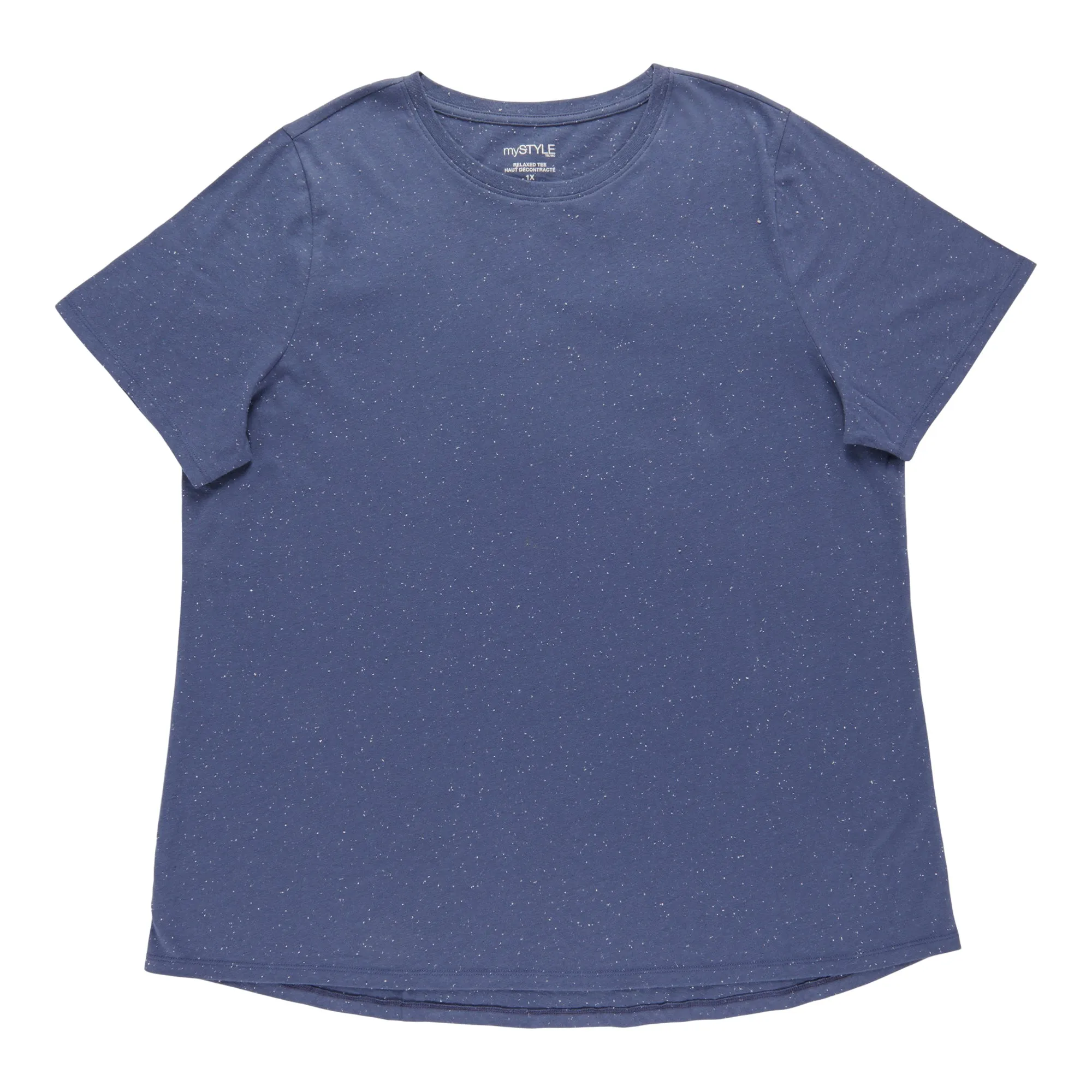 mySTYLE Women's Plus Crew Neck Speckle T-Shirt sold by Giant Tiger
