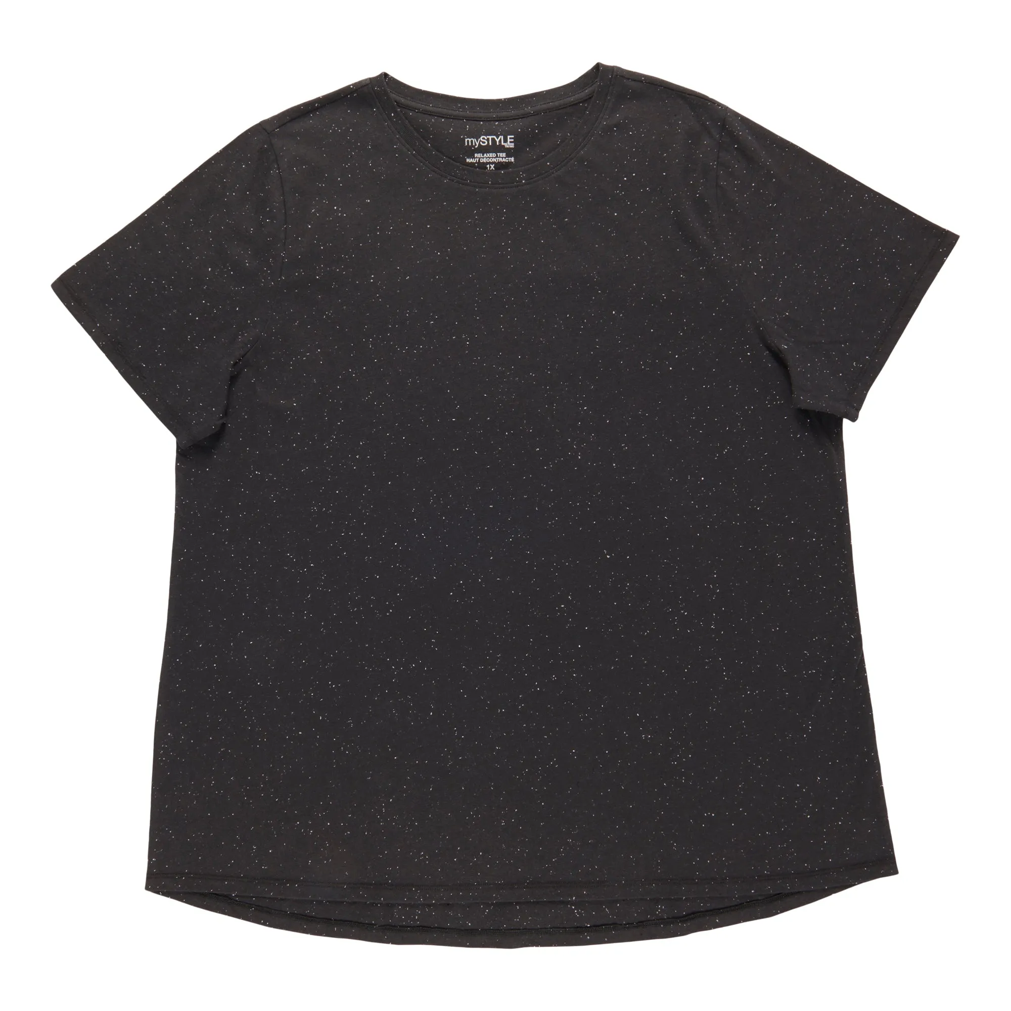 mySTYLE Women's Plus Crew Neck Speckle T-Shirt sold by Giant Tiger product image thumbnail 3