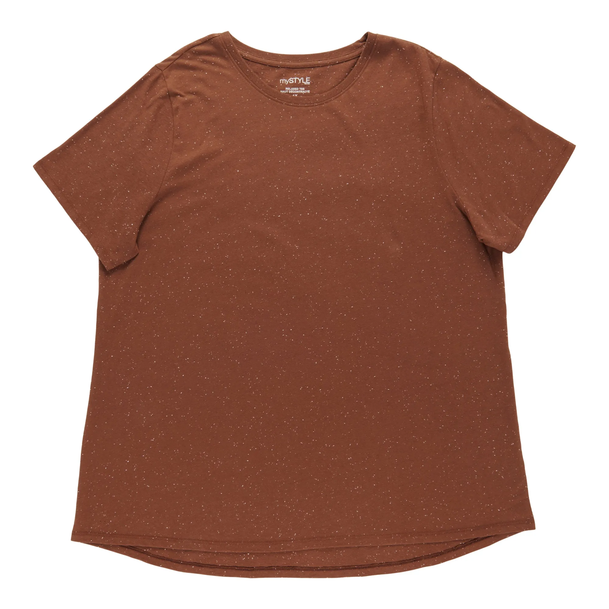 mySTYLE Women's Plus Crew Neck Speckle T-Shirt sold by Giant Tiger product image thumbnail 2