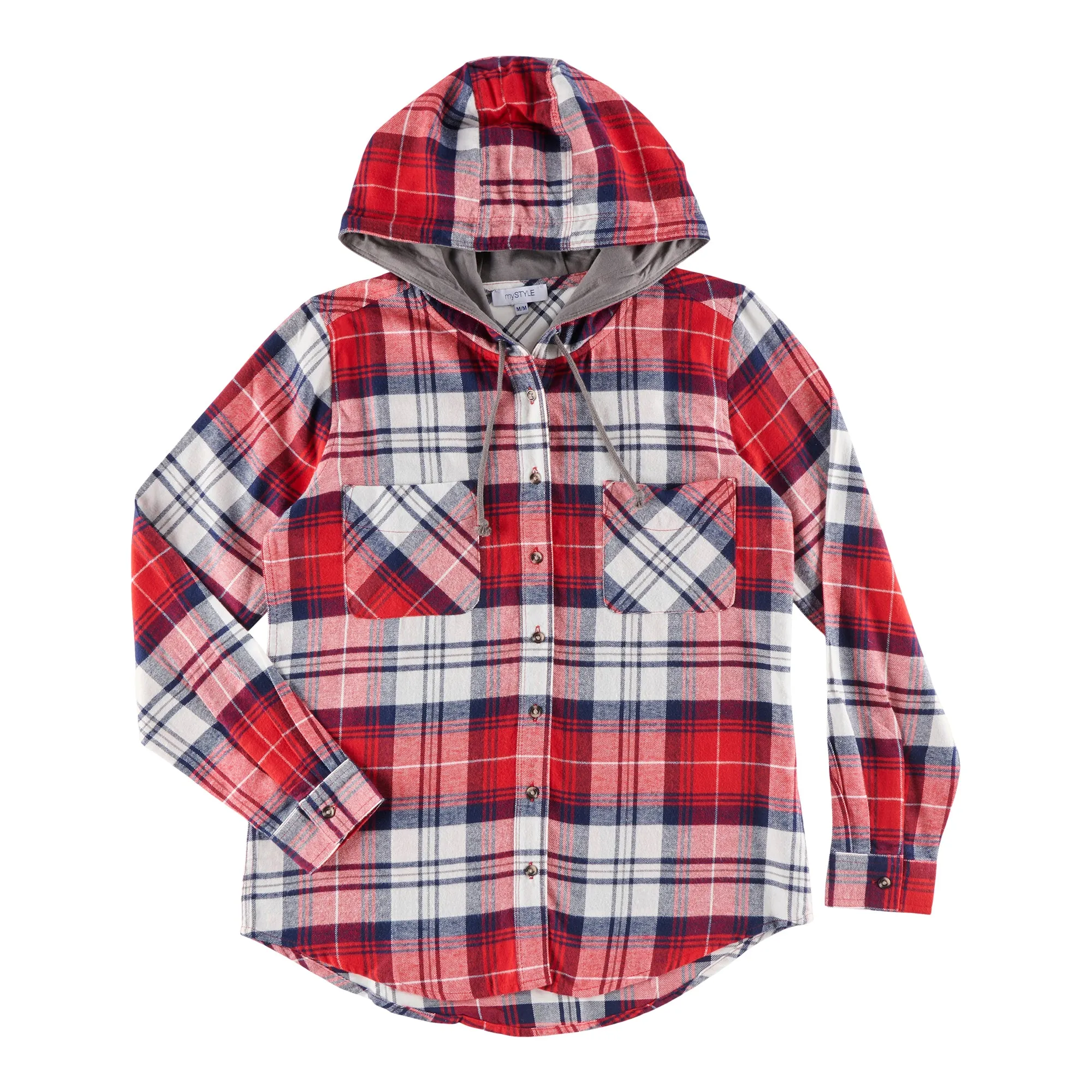 mySTYLE Women's Hooded Flannel Shirt sold by Giant Tiger product image thumbnail 3